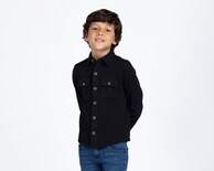 Sobrecamisa de Cuello Americano Negra Neo*City para Niño