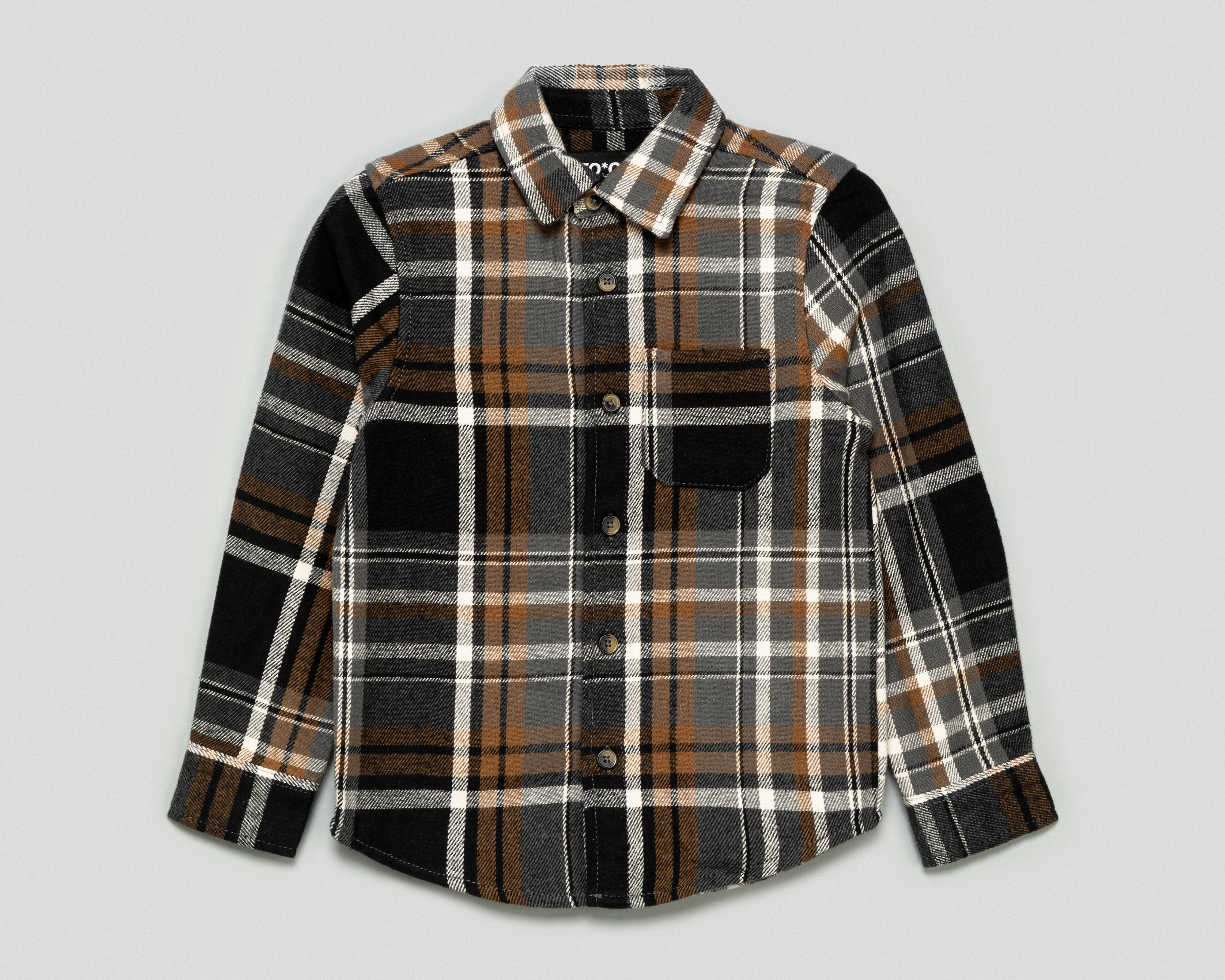 Foto 2 pulgar | Foto 1 | Camisa Manga Larga Gris Neo*City para Niño