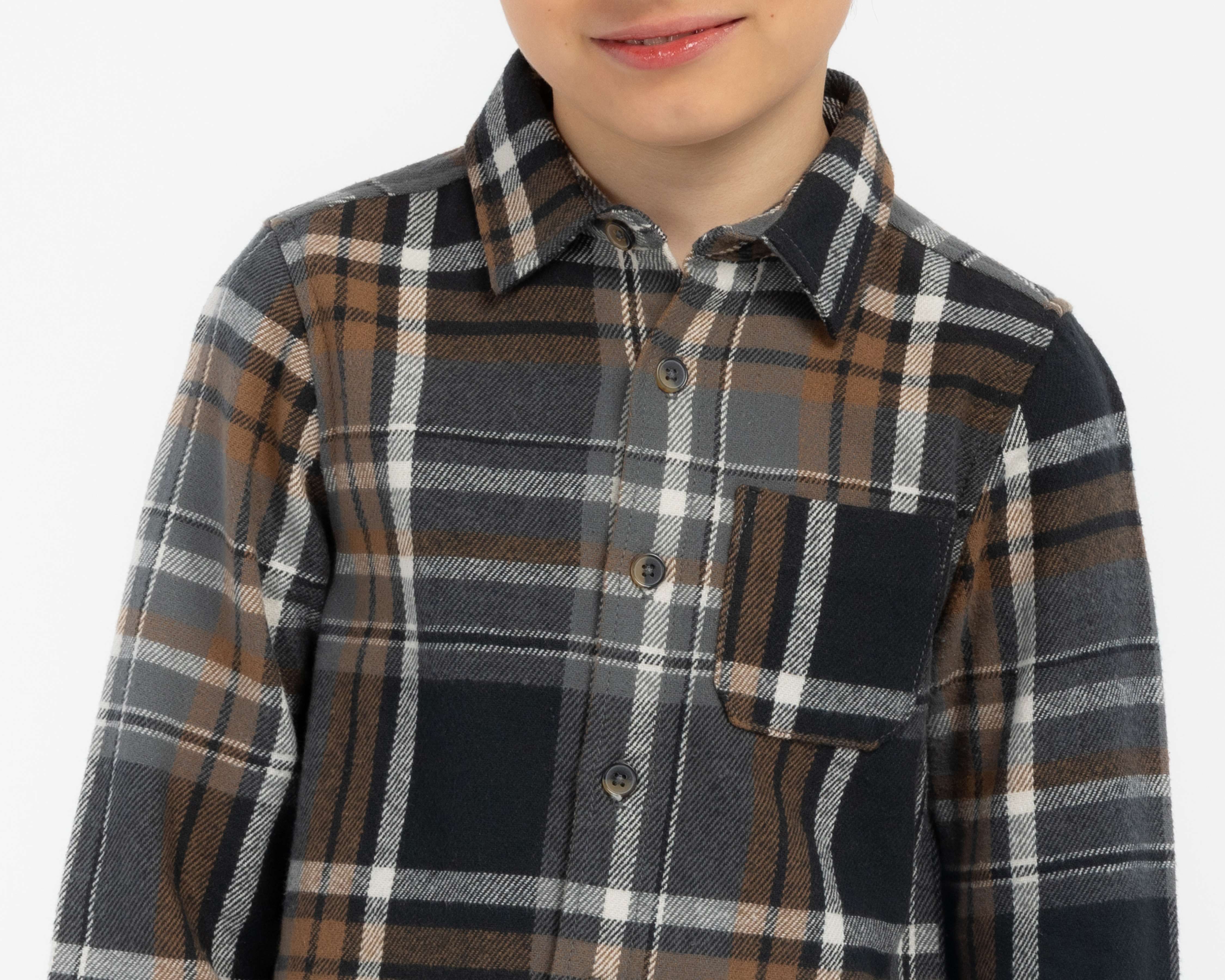 Foto 5 pulgar | Foto 4 | Camisa Manga Larga Gris Neo*City para Niño