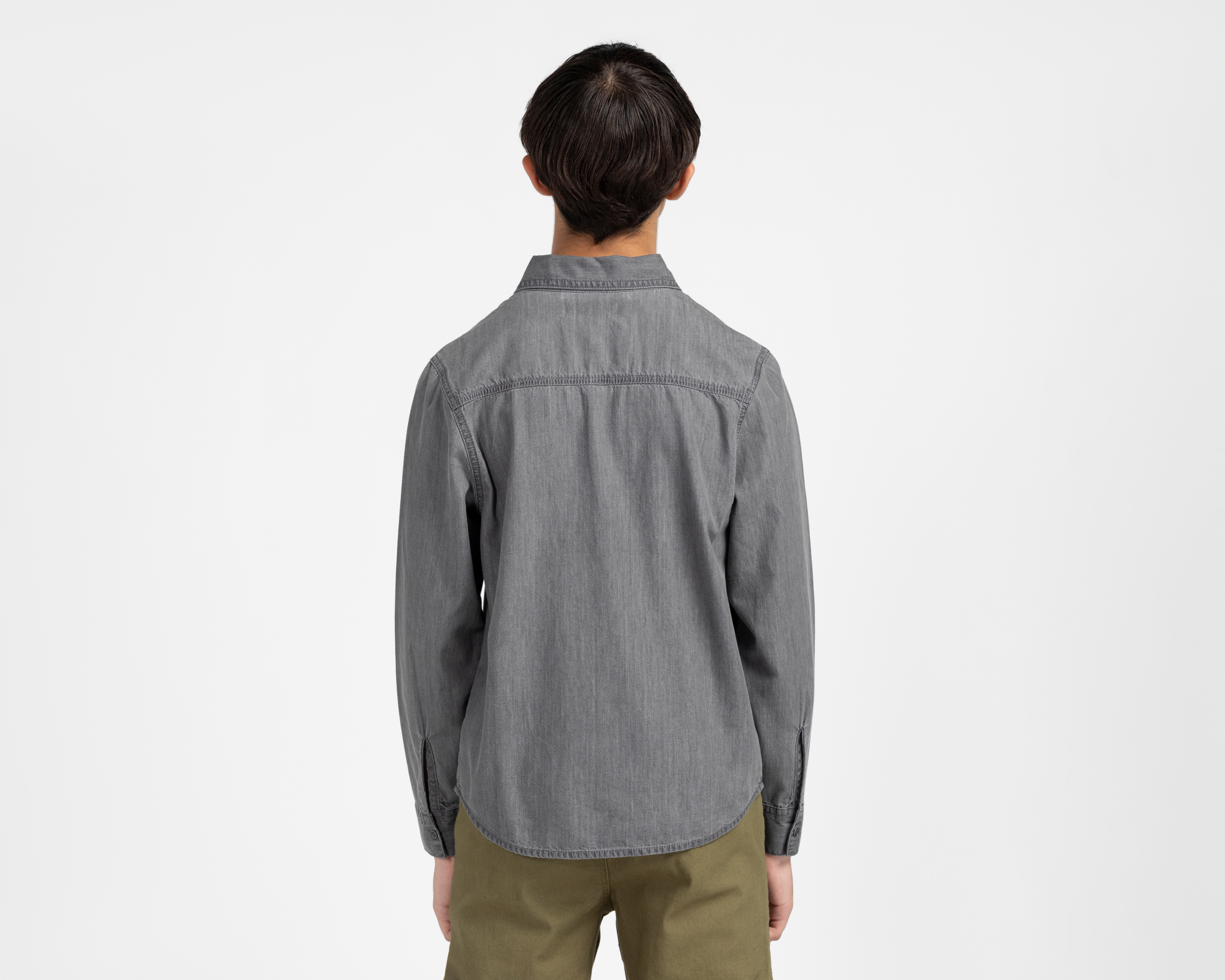 Foto 4 pulgar | Foto 3 | Camisa de Cuello Americano Gris Neo*City Juvenil