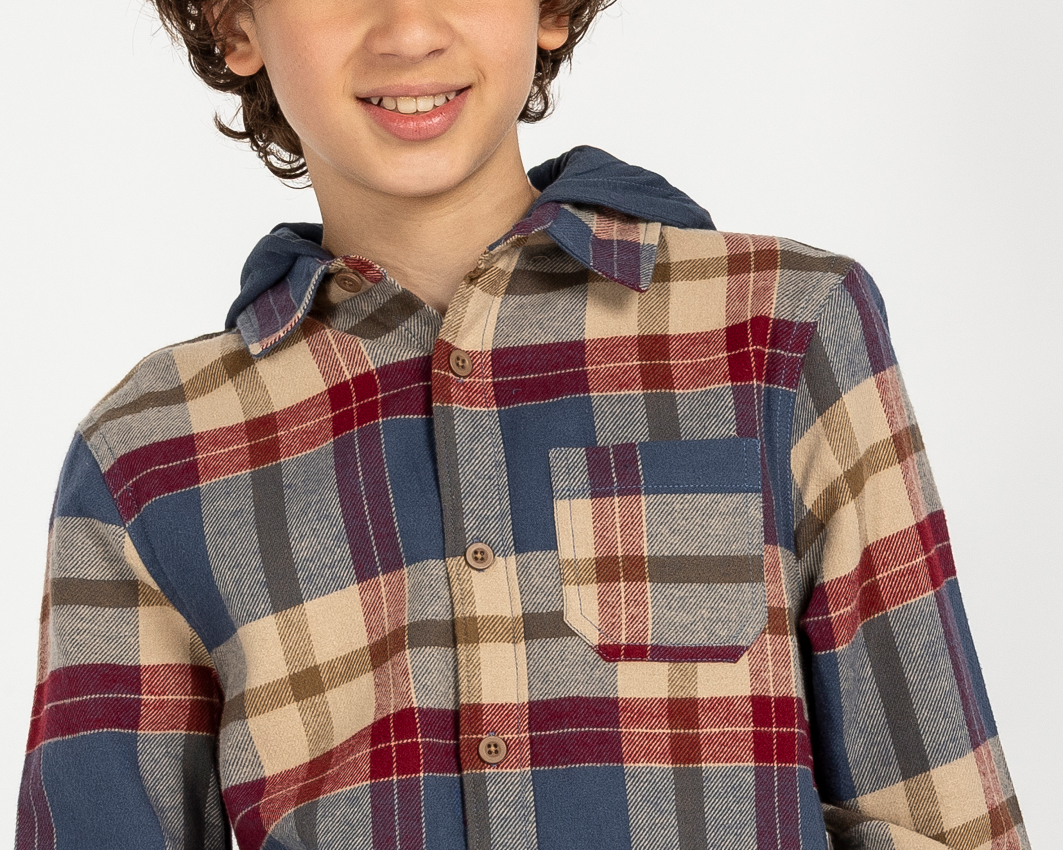 Foto 5 pulgar | Foto 4 | Camisa Manga Larga con Capucha Multicolor Refill para Niño