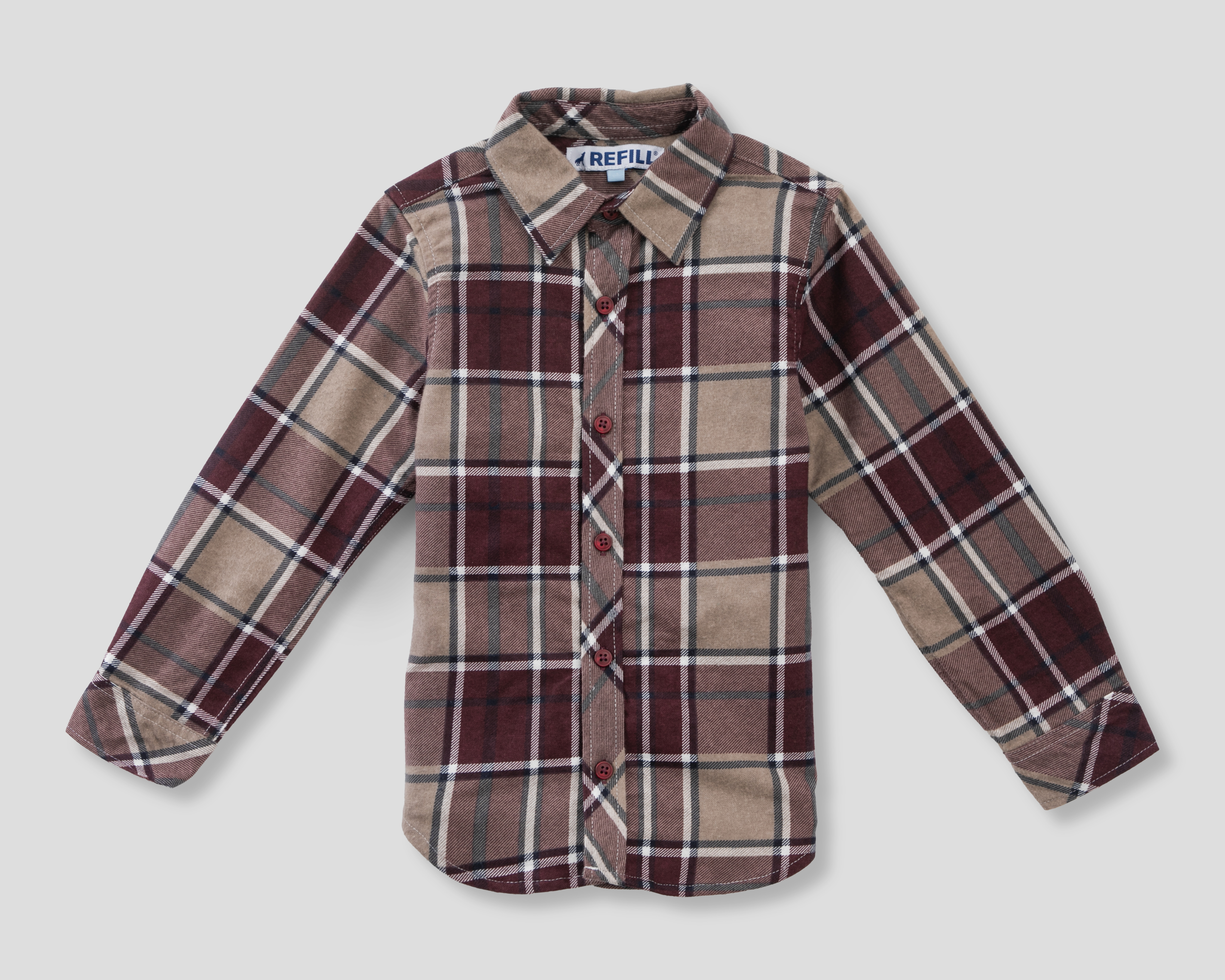 Camisa Manga Larga Vino Refill para Niño