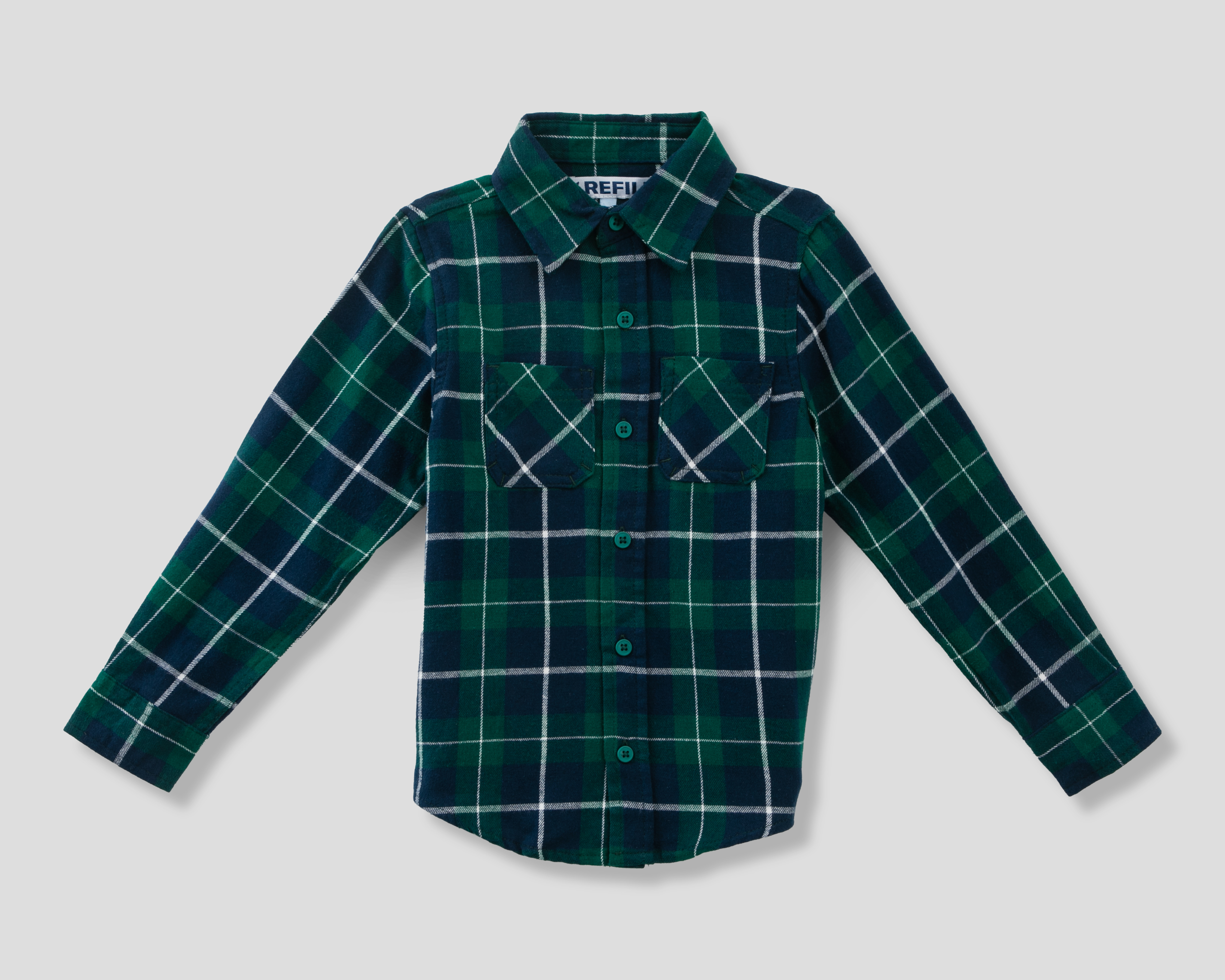 Foto 1 | Foto 1 | Camisa Cuello Americano Verde Refill para Niño