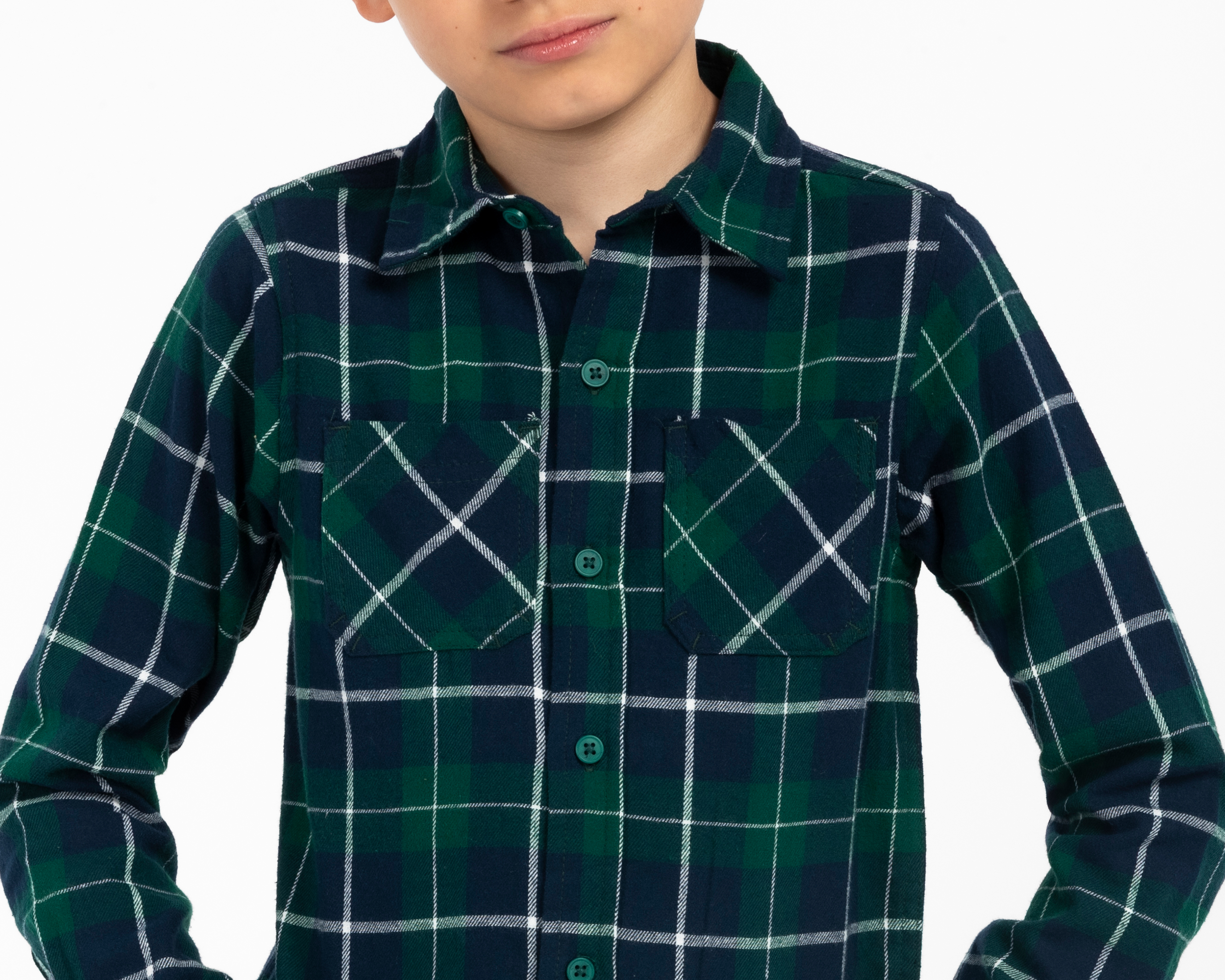 Foto 4 | Foto 4 | Camisa Cuello Americano Verde Refill para Niño