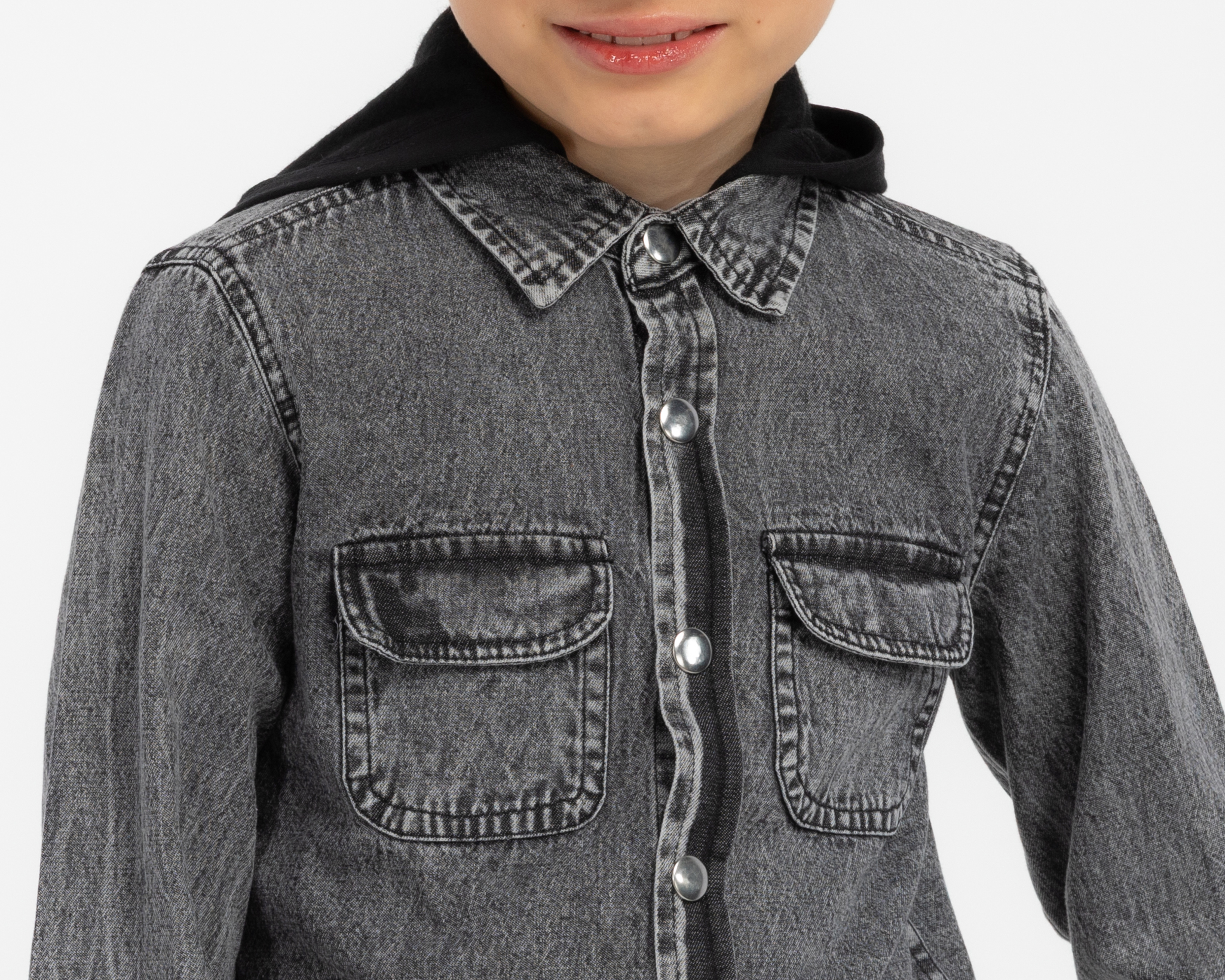 Foto 4 | Foto 4 | Camisa con Capucha Negra Neo*City para Niño