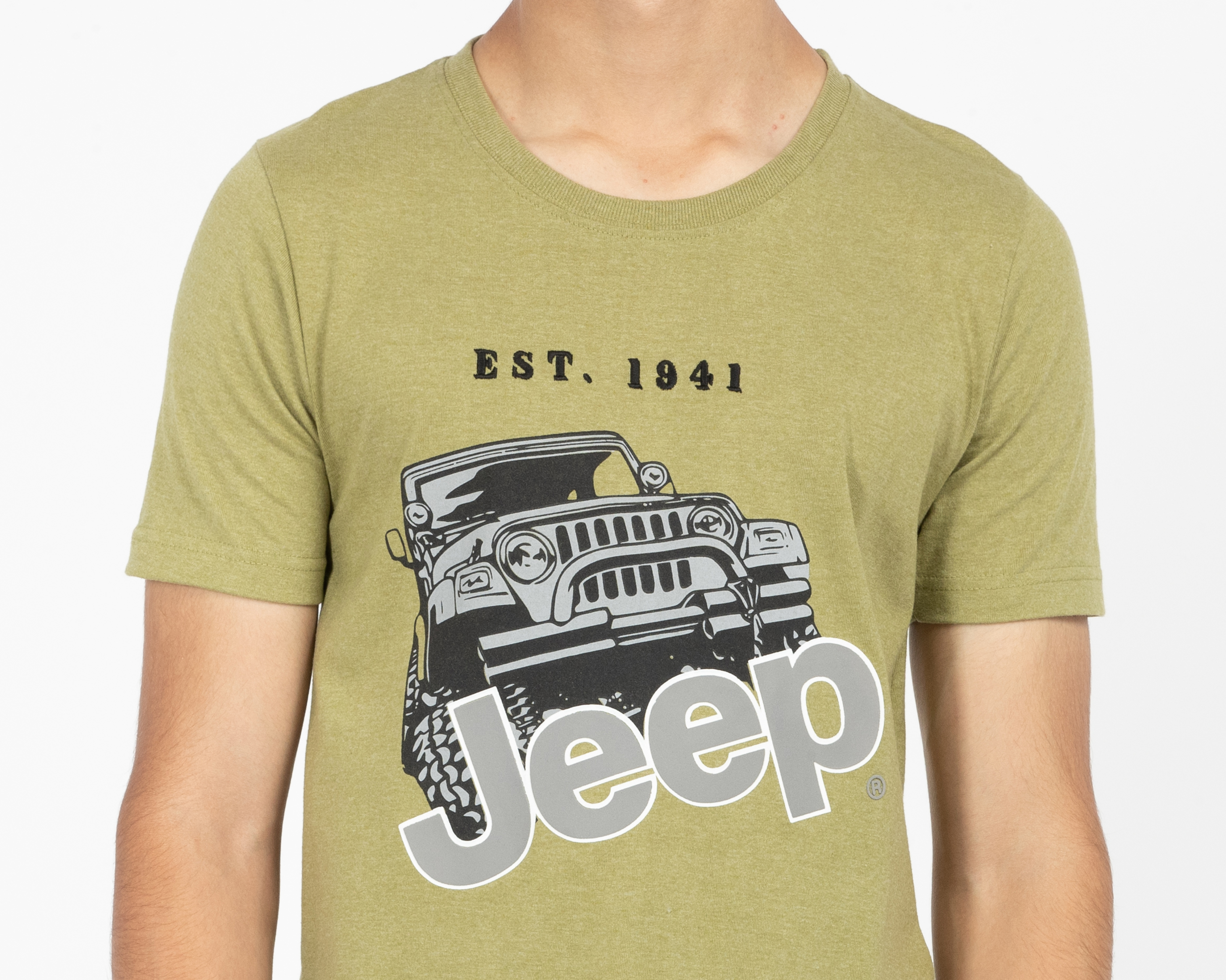 Foto 5 pulgar | Foto 4 | Playera de Cuello Redondo Verde Jeep Juvenil
