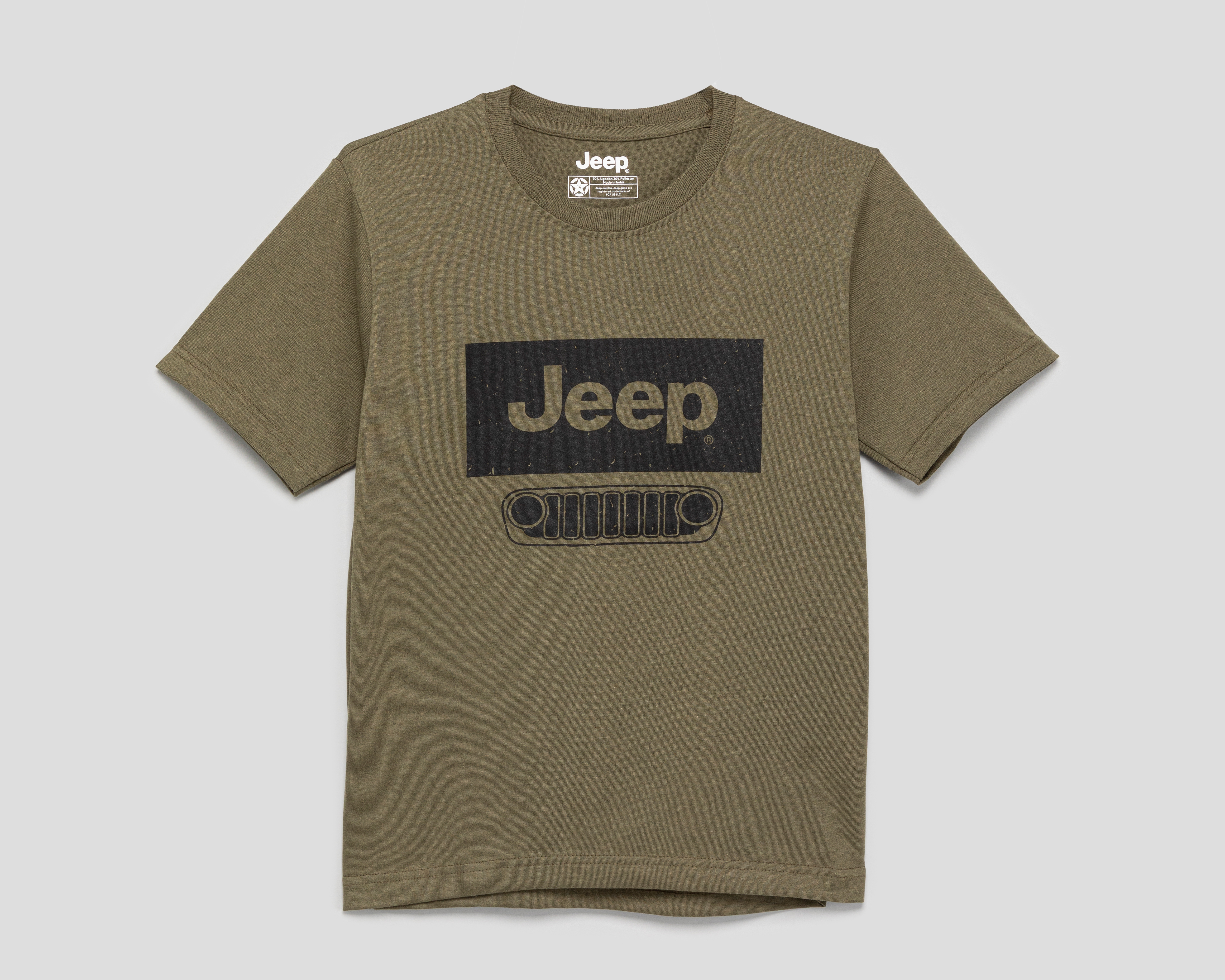 Playera de Cuello Redondo Verde Olivo Jeep Juvenil