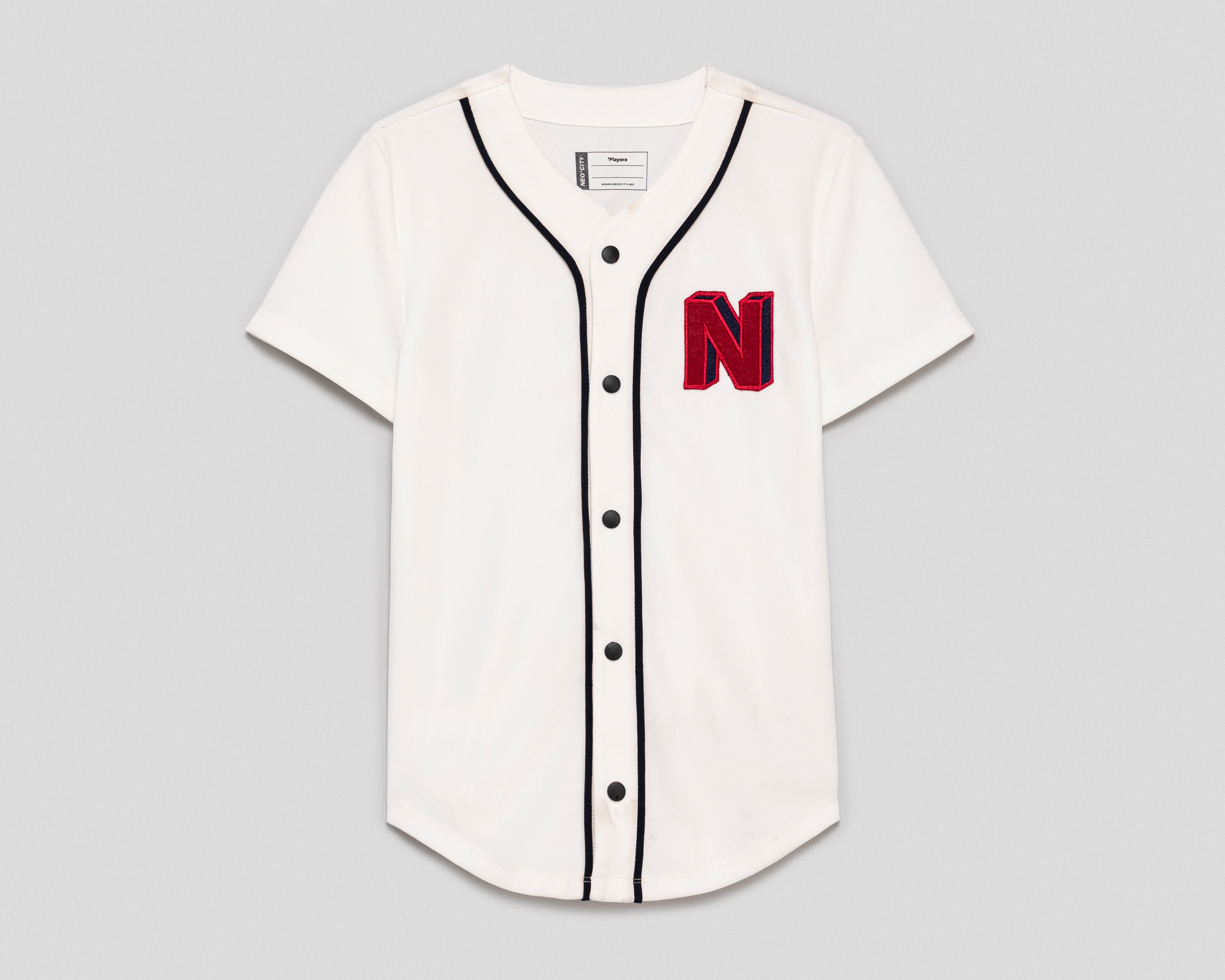 Playera de Cuello V Blanca Neo*City Juvenil