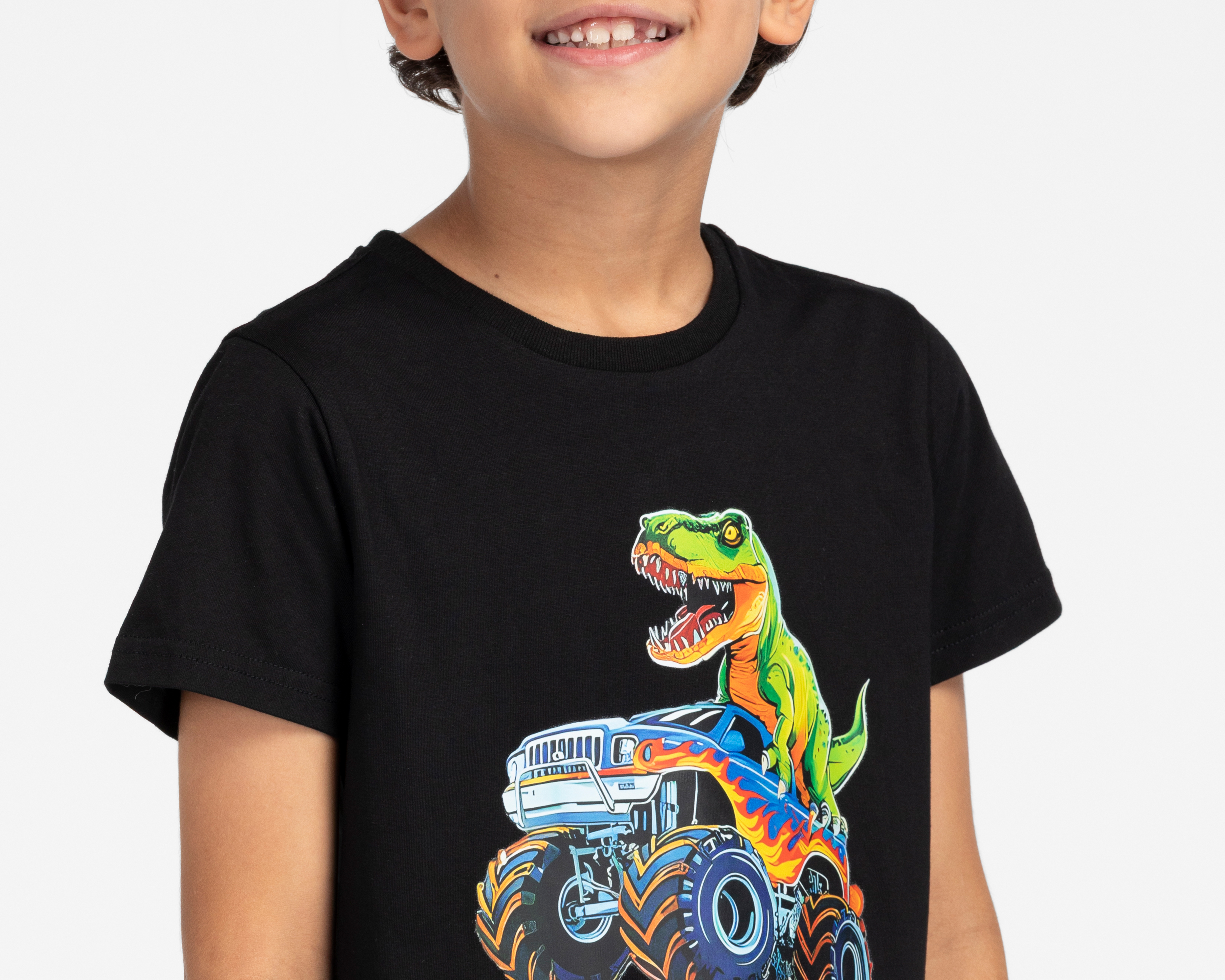 Foto 4 | Foto 4 | Playera de Cuello Redondo Negra Refill para Niño con Juguete