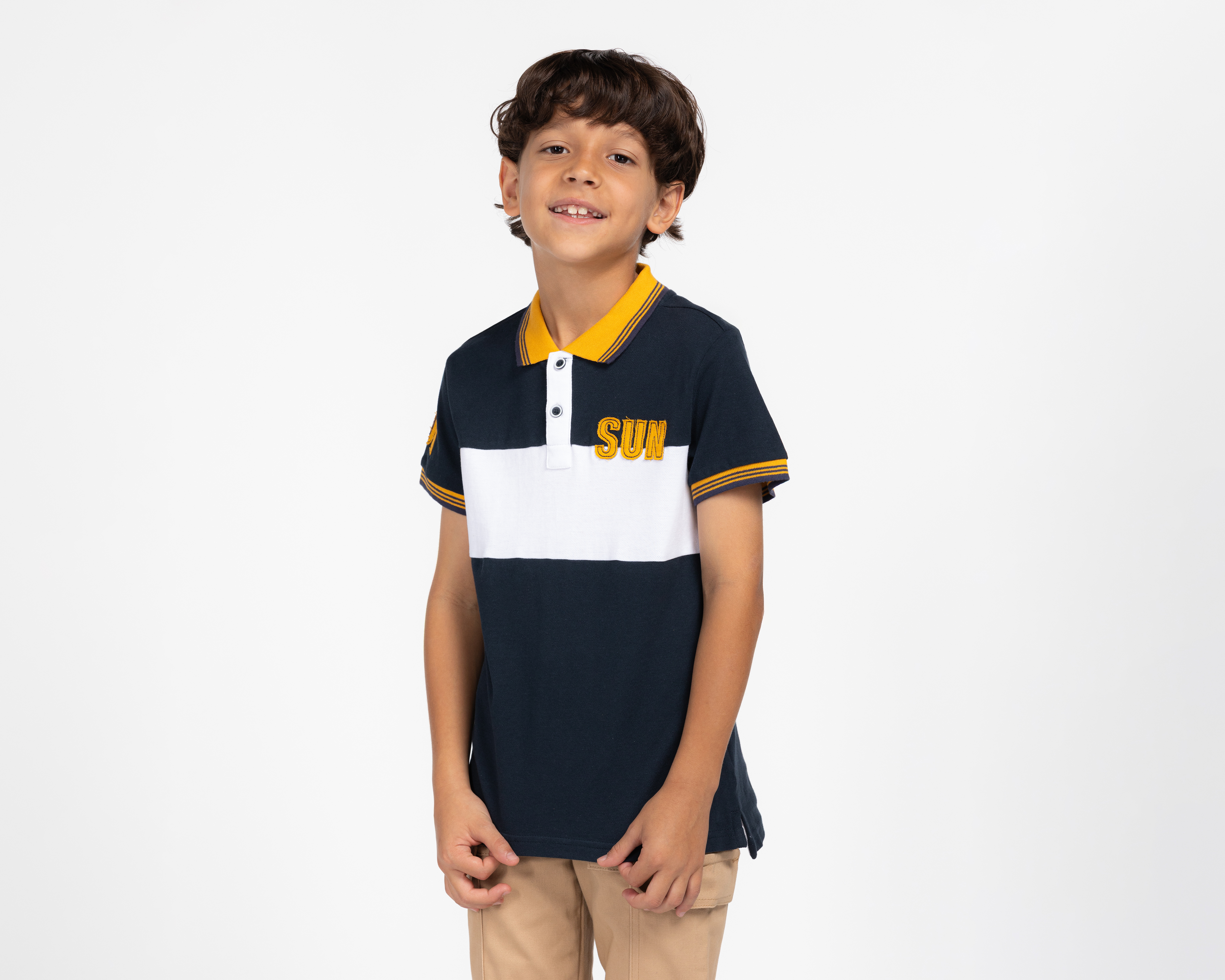 Foto 5 pulgar | Foto 4 | Playera de Cuello Polo Azul Refill Juvenil