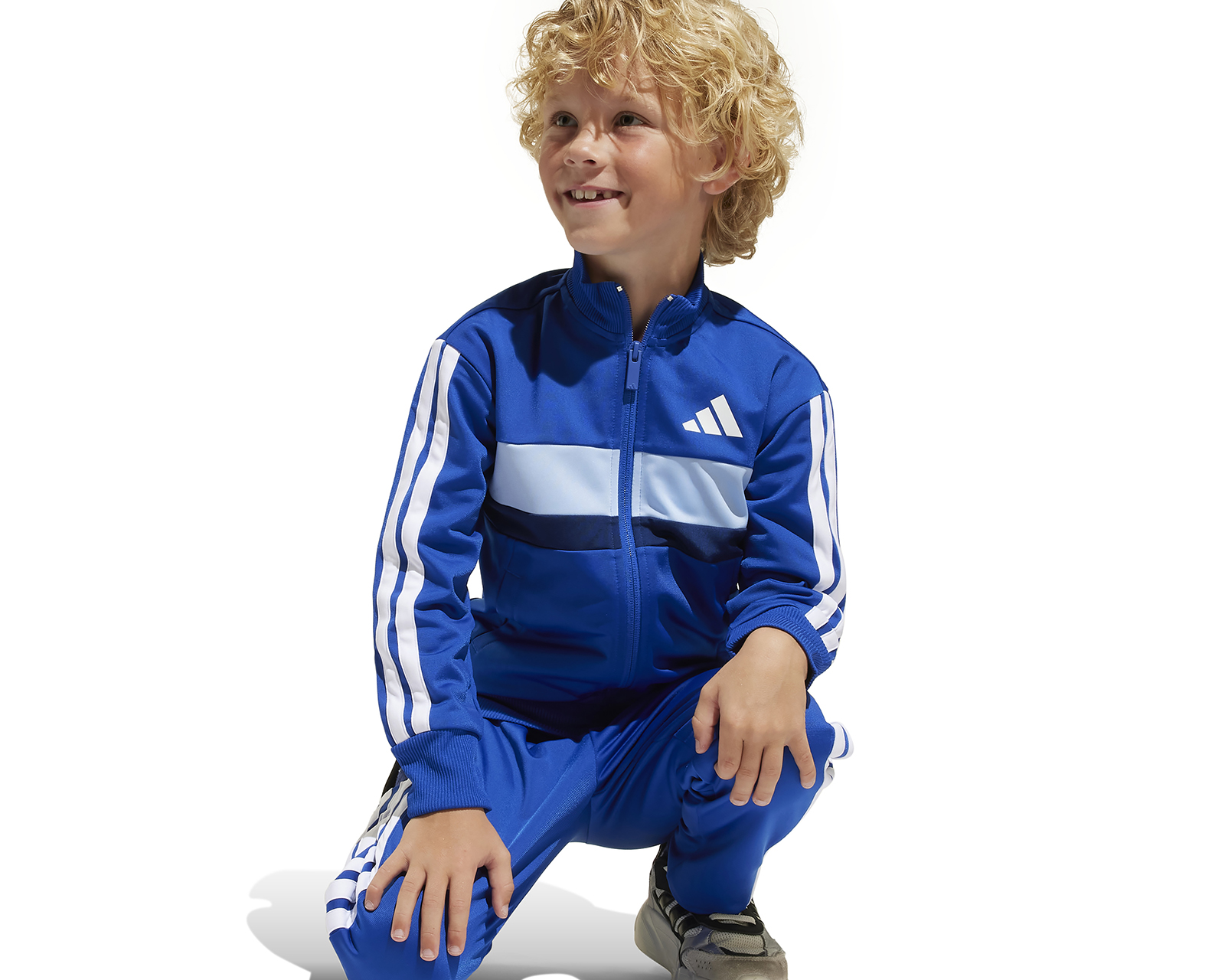 Foto 4 pulgar | Foto 3 | Pants y Chamarra Adidas Seasonal Essentials Tiberio Tricot 3 Bandas para Niño