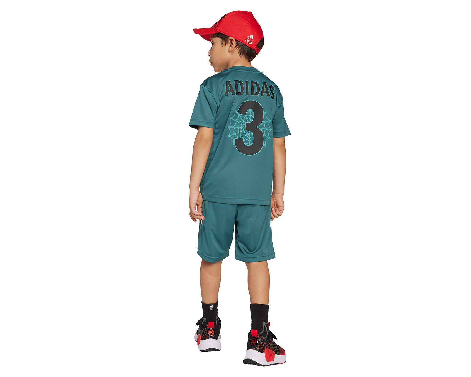 Foto 2 | Foto 2 | Playera y Short Adidas Marvel Hombre Araña Climacool para Niño