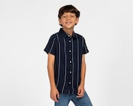Camisa de Cuello Americano Azul Refill para Niño