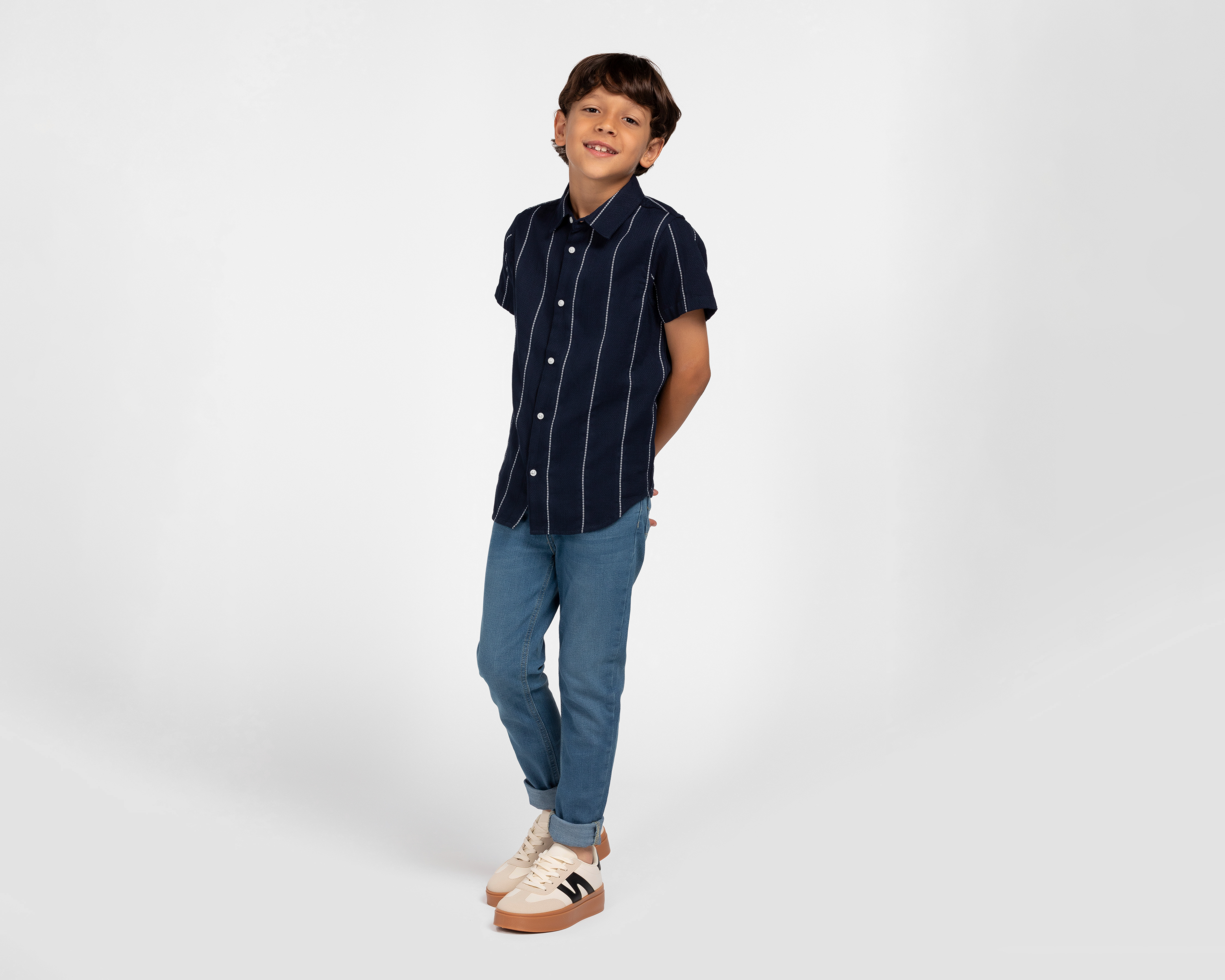 Foto 2 | Foto 2 | Camisa de Cuello Americano Azul Refill para Niño