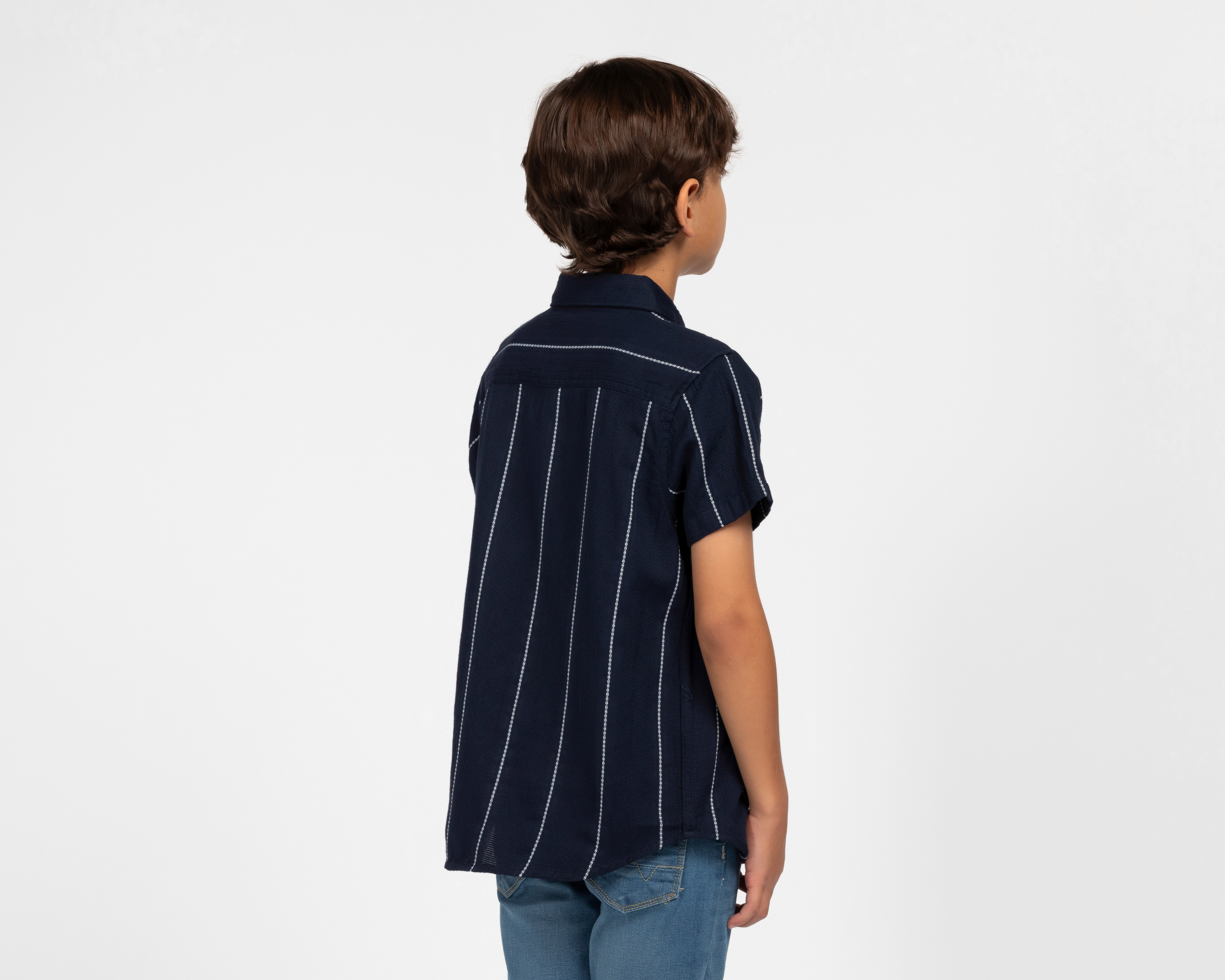 Foto 3 | Foto 3 | Camisa de Cuello Americano Azul Refill para Niño