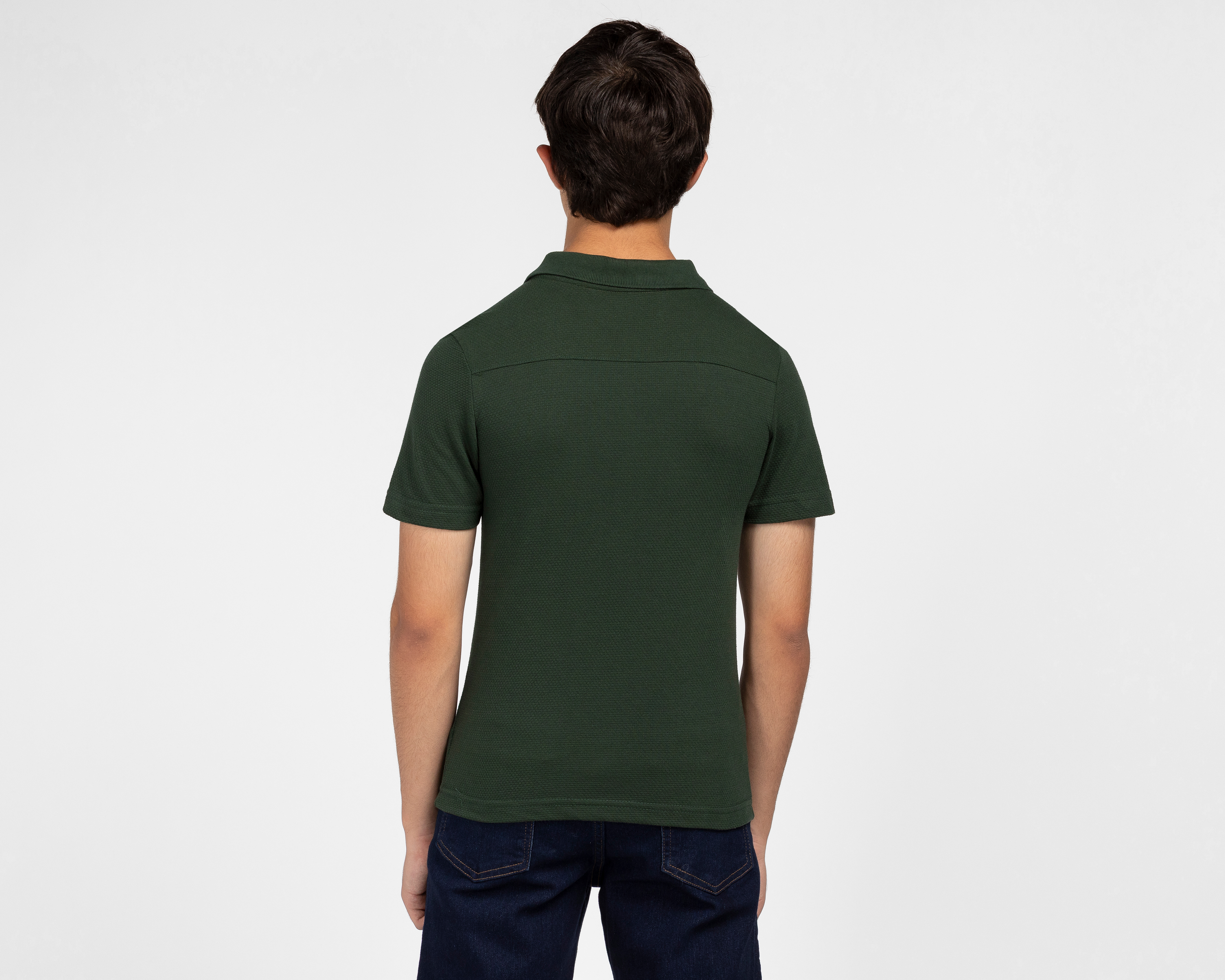Foto 4 pulgar | Foto 3 | Playera Polo Refill con Cremallera Verde para Niño