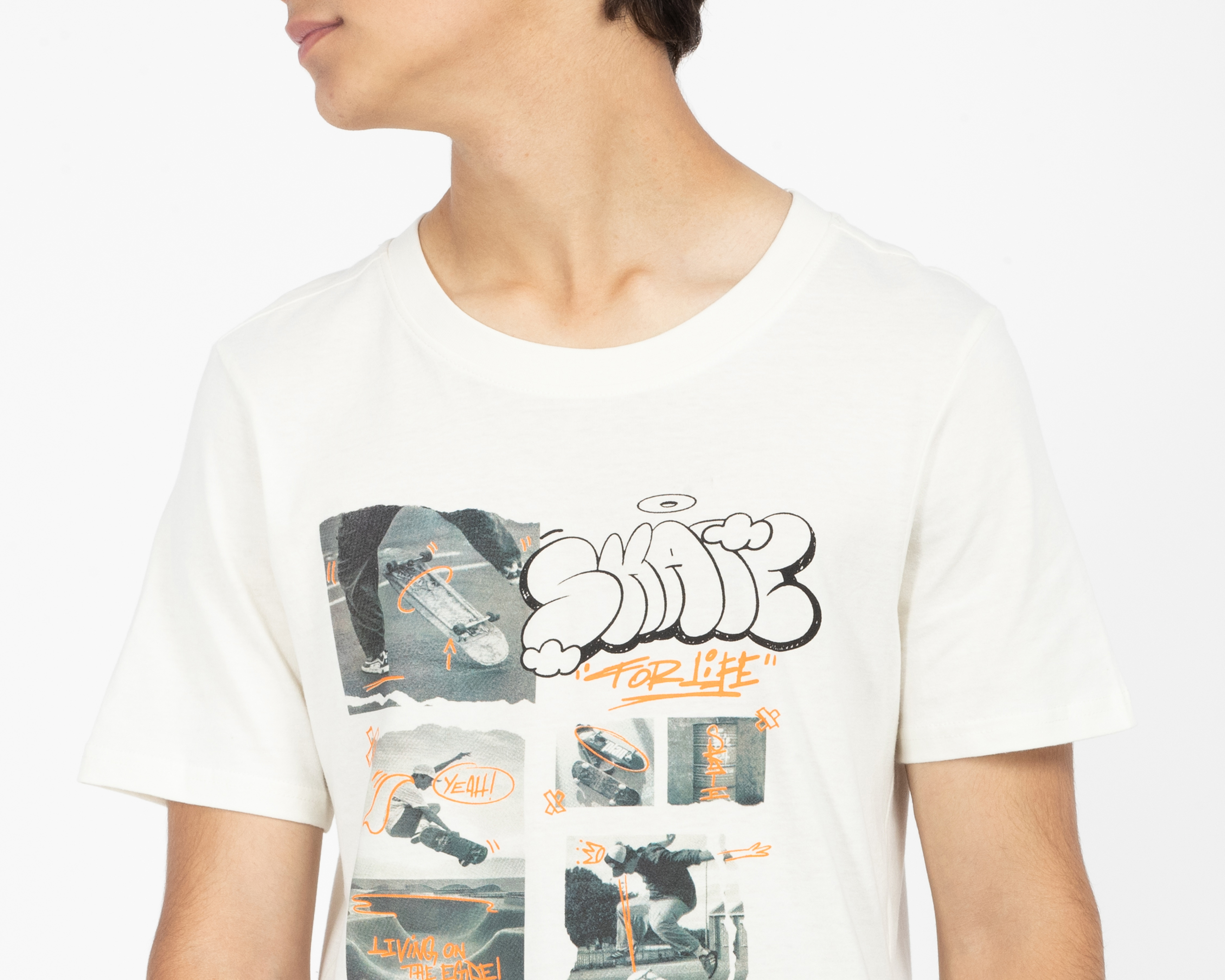 Foto 4 | Foto 4 | Playera de Cuello Redondo Blanca Neo*City Juvenil