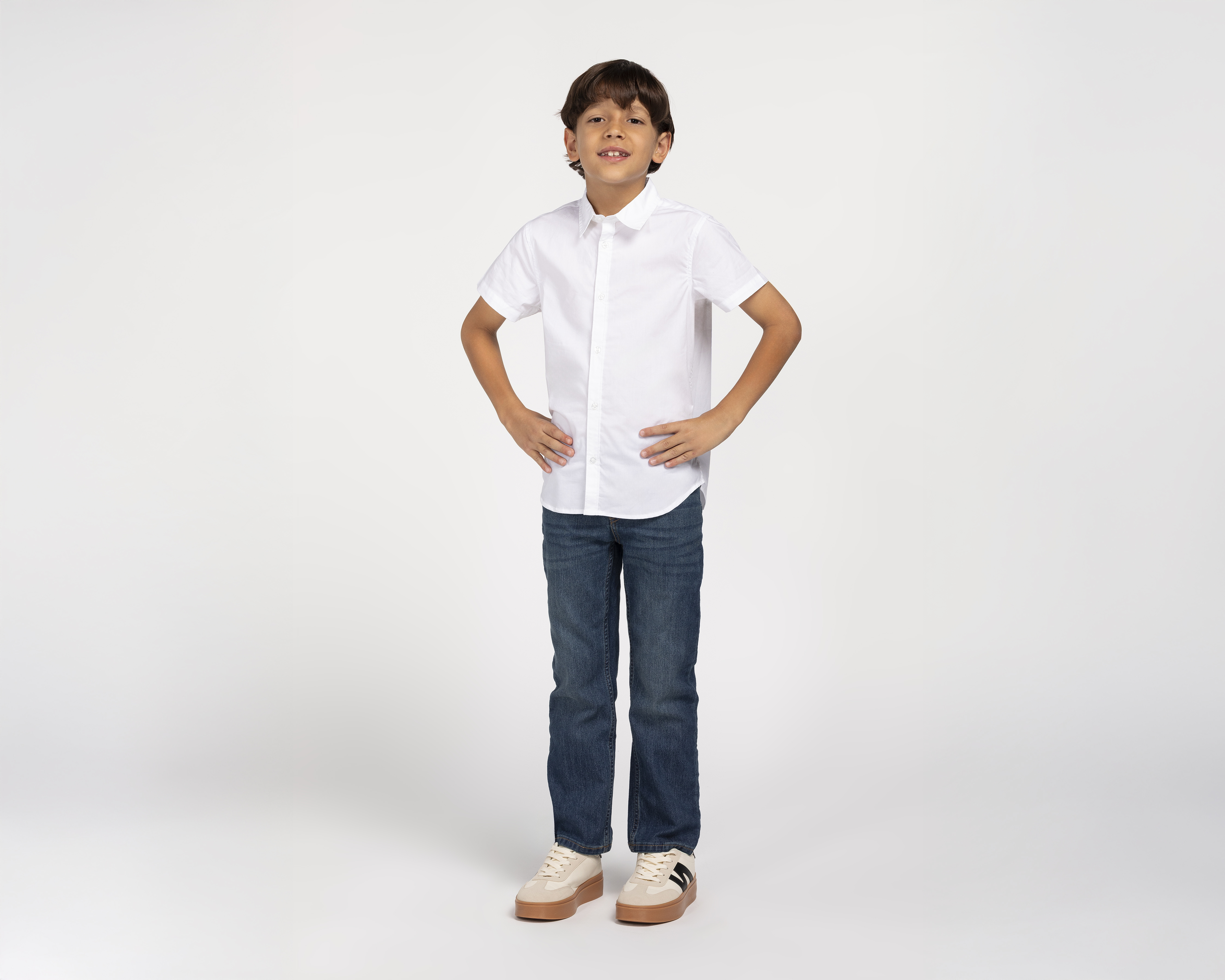 Foto 3 pulgar | Foto 2 | Camisa Escolar de Cuello Americano Blanca Refill para Niño