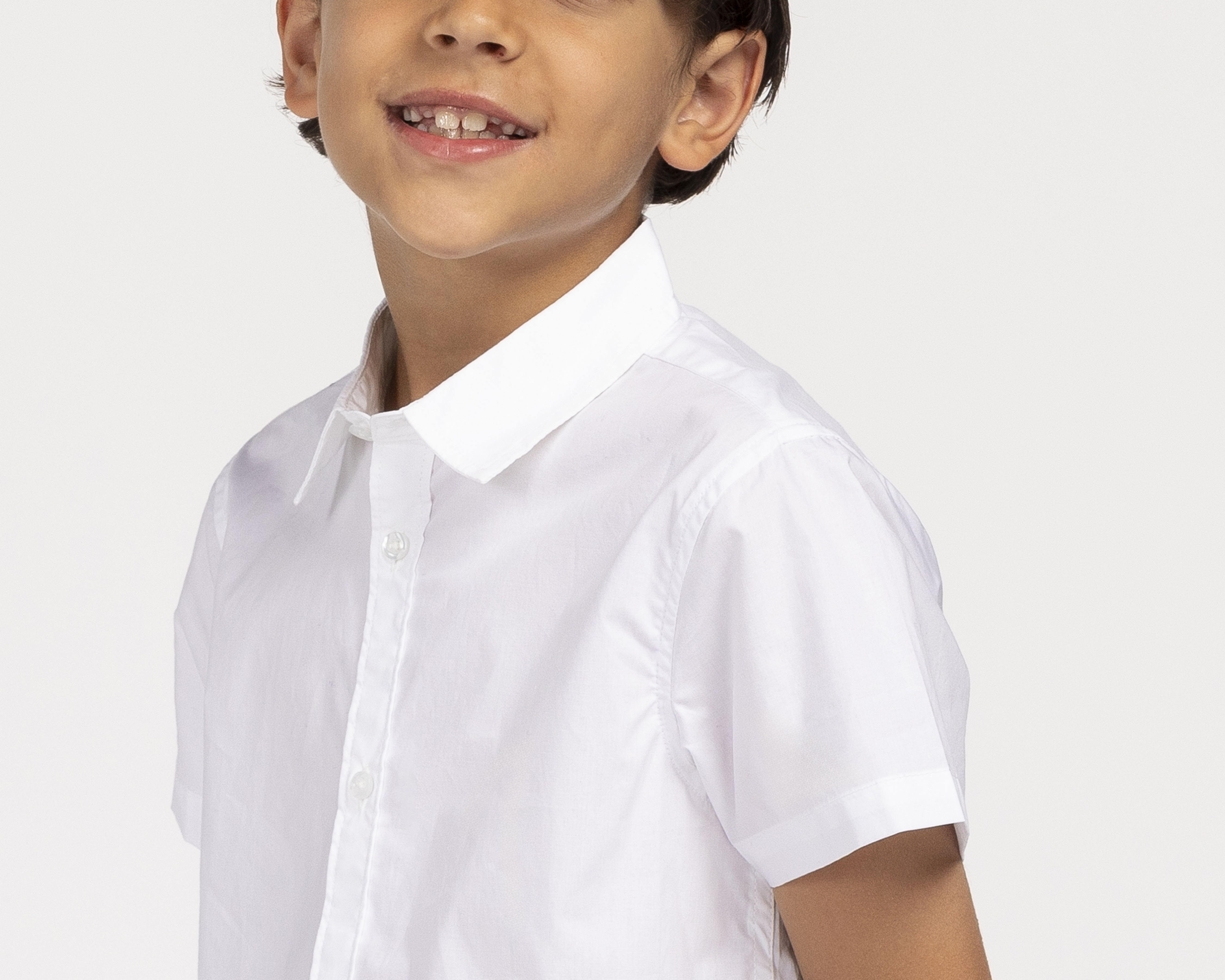 Foto 4 | Foto 4 | Camisa Escolar de Cuello Americano Blanca Refill para Niño