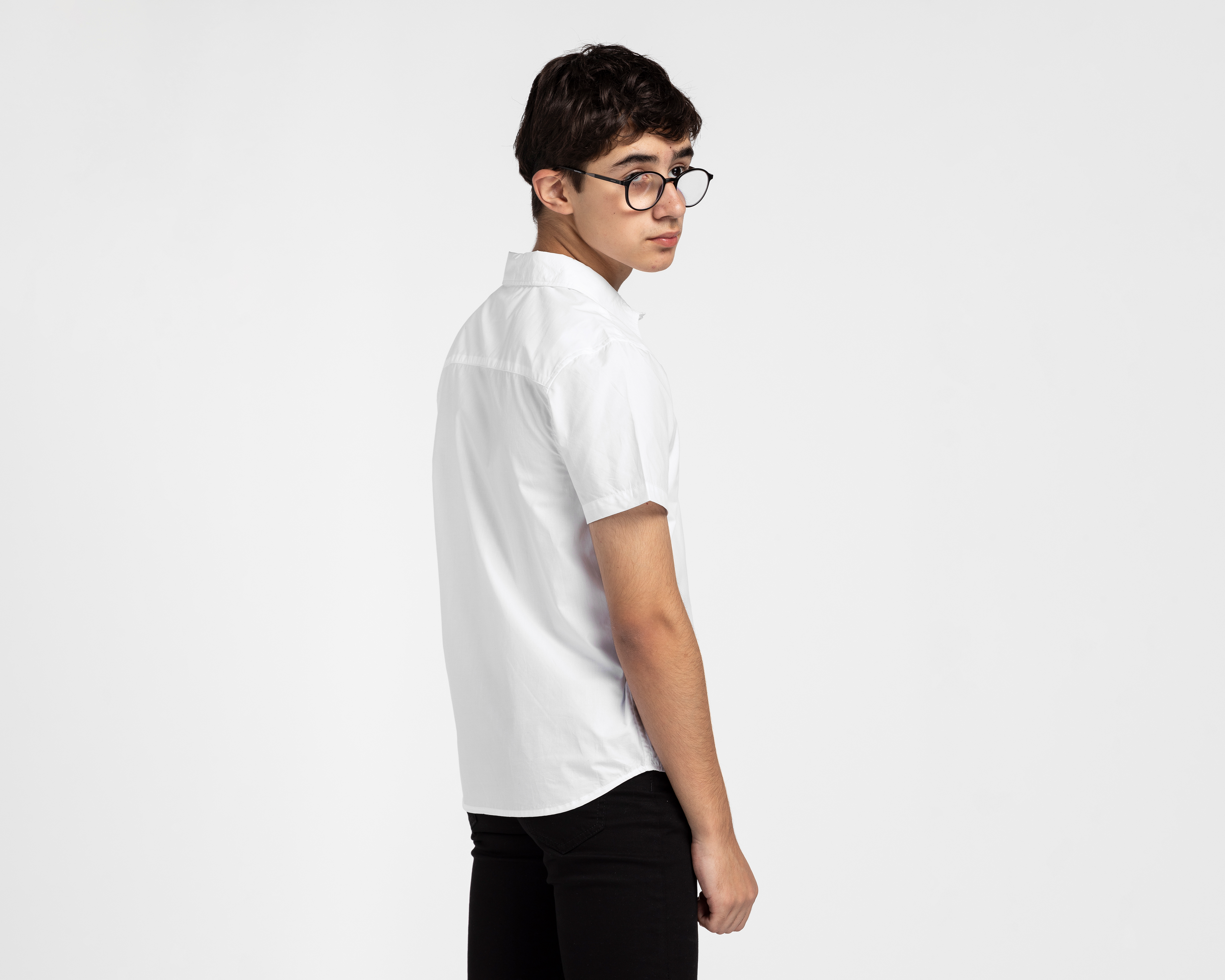 Foto 4 pulgar | Foto 3 | Camisa de Cuello Americano Blanca Refill para Niño