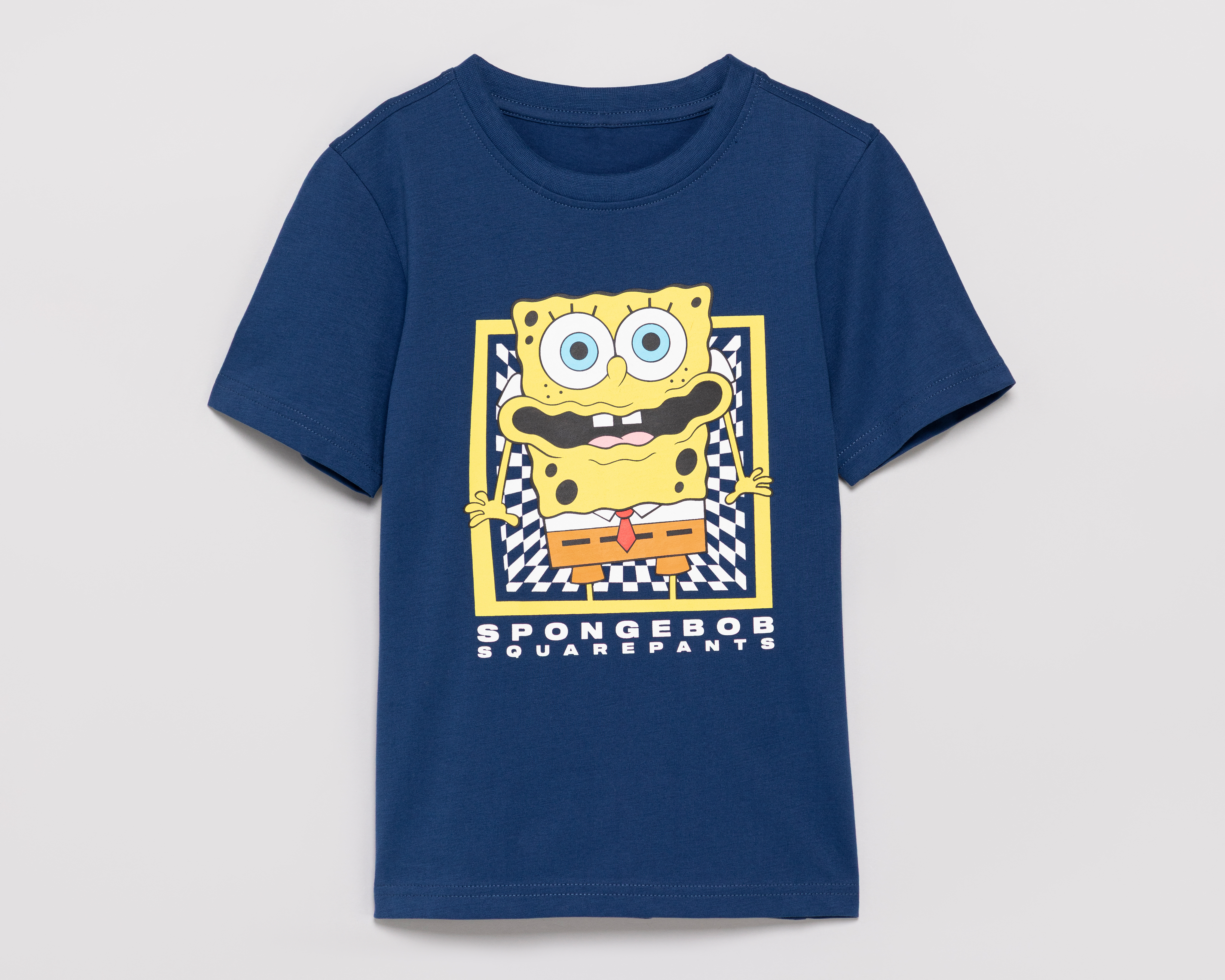 Playera de Cuello Redondo Azul Bob Esponja para Niño