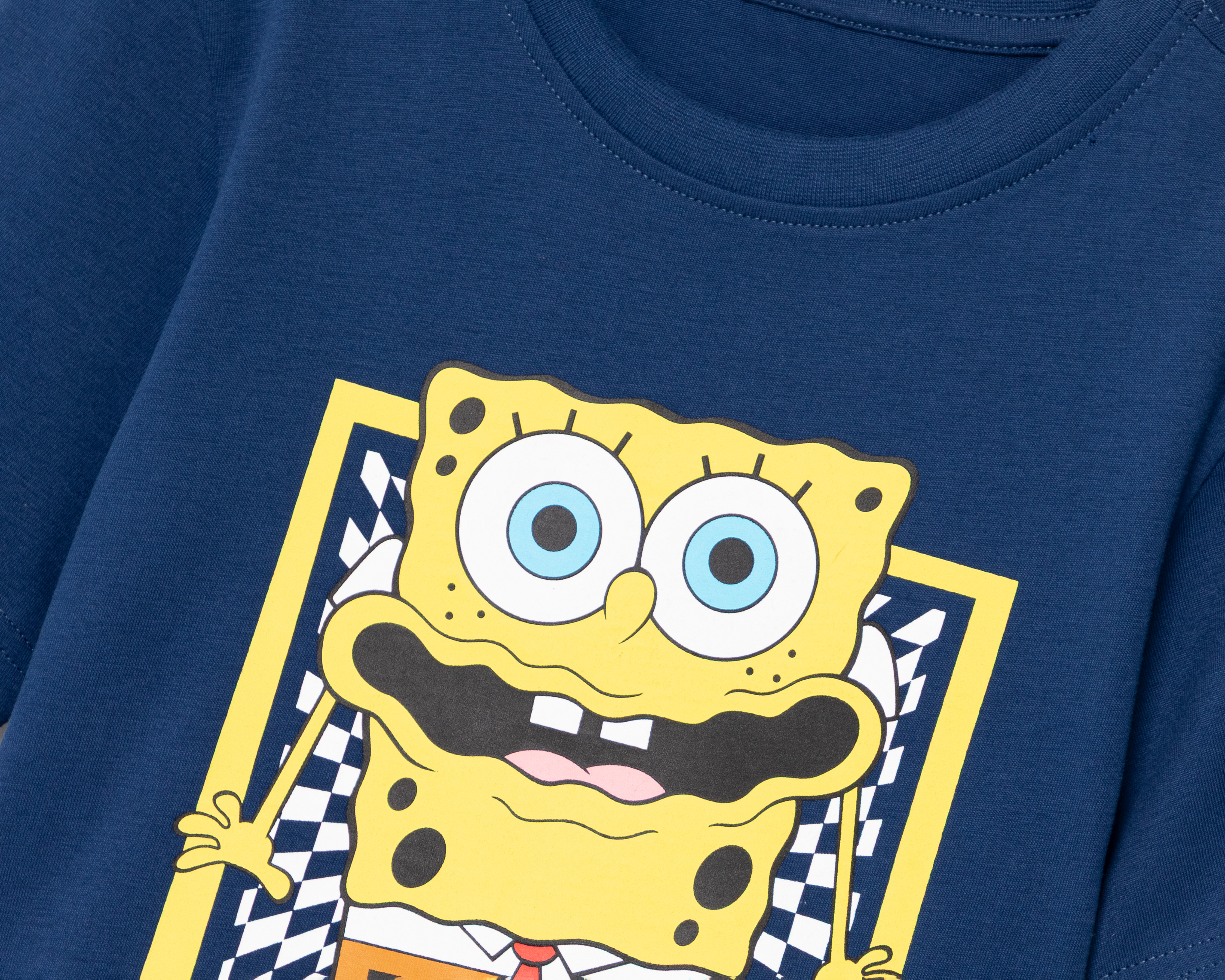 Foto 3 | Foto 3 | Playera de Cuello Redondo Azul Bob Esponja para Niño