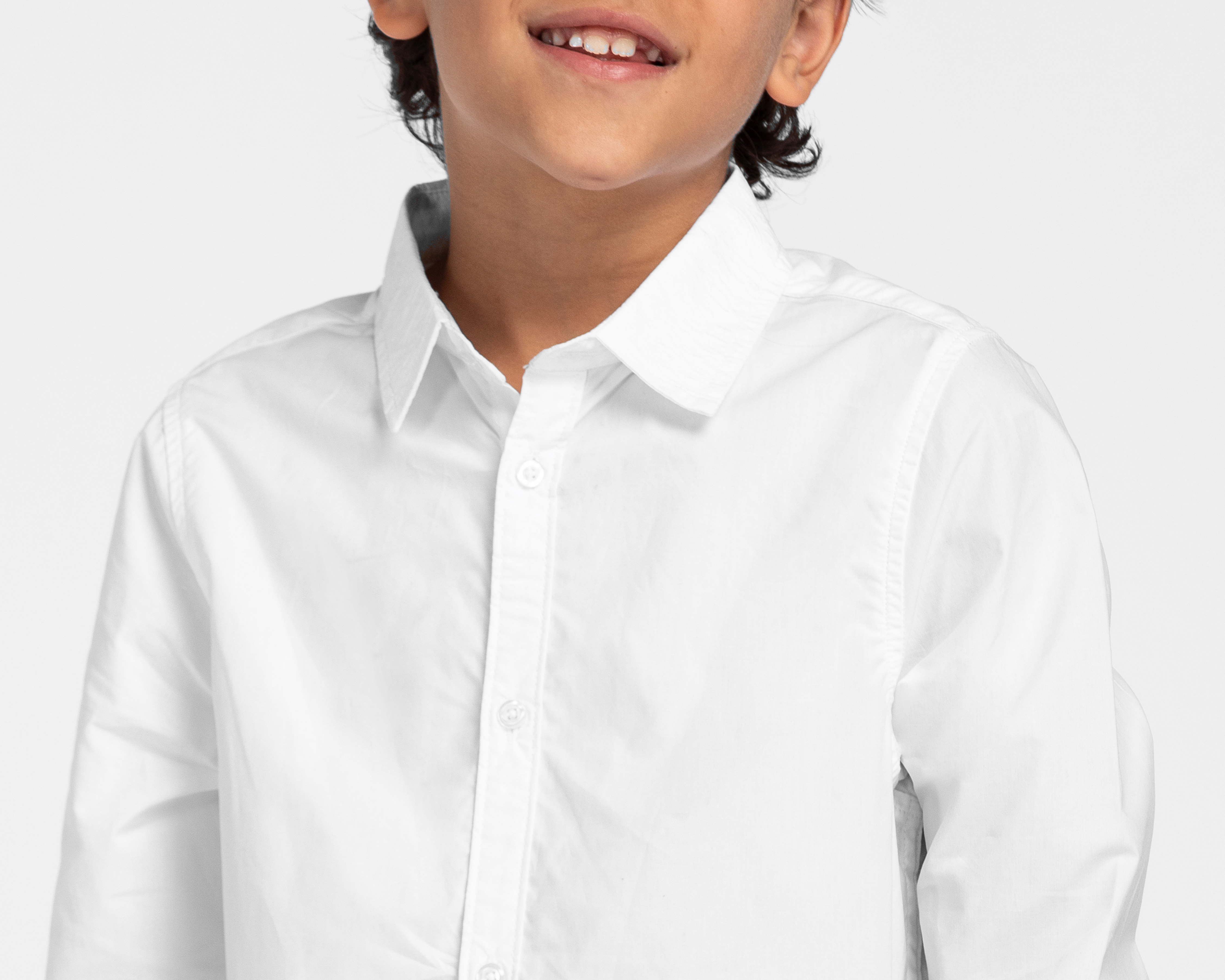 Foto 5 pulgar | Foto 4 | Camisa de Cuello Americano Blanca Refill para Niño