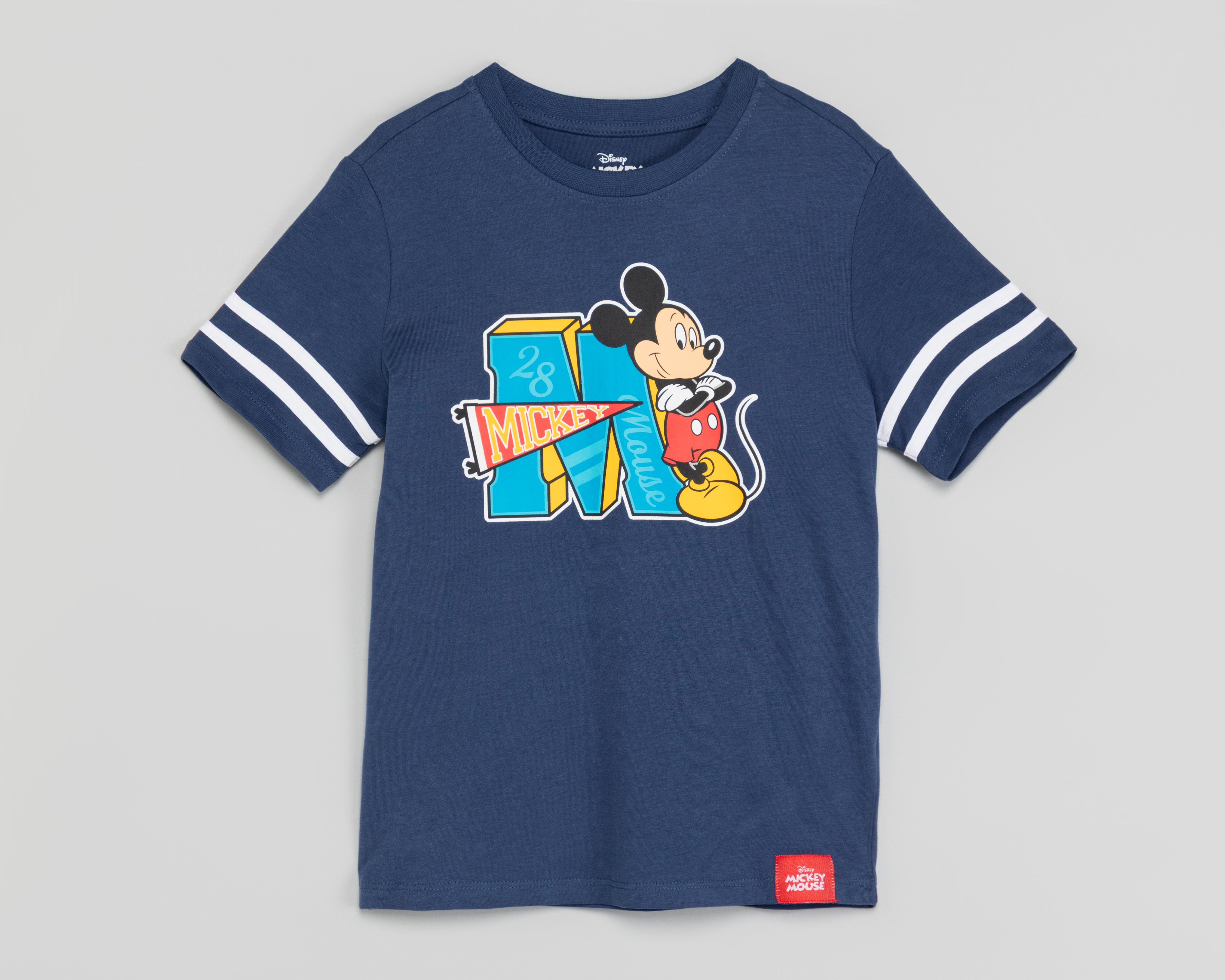 Foto 2 pulgar | Foto 1 | Playera de Cuello Redondo Azul Disney Mickey Mouse para Niño