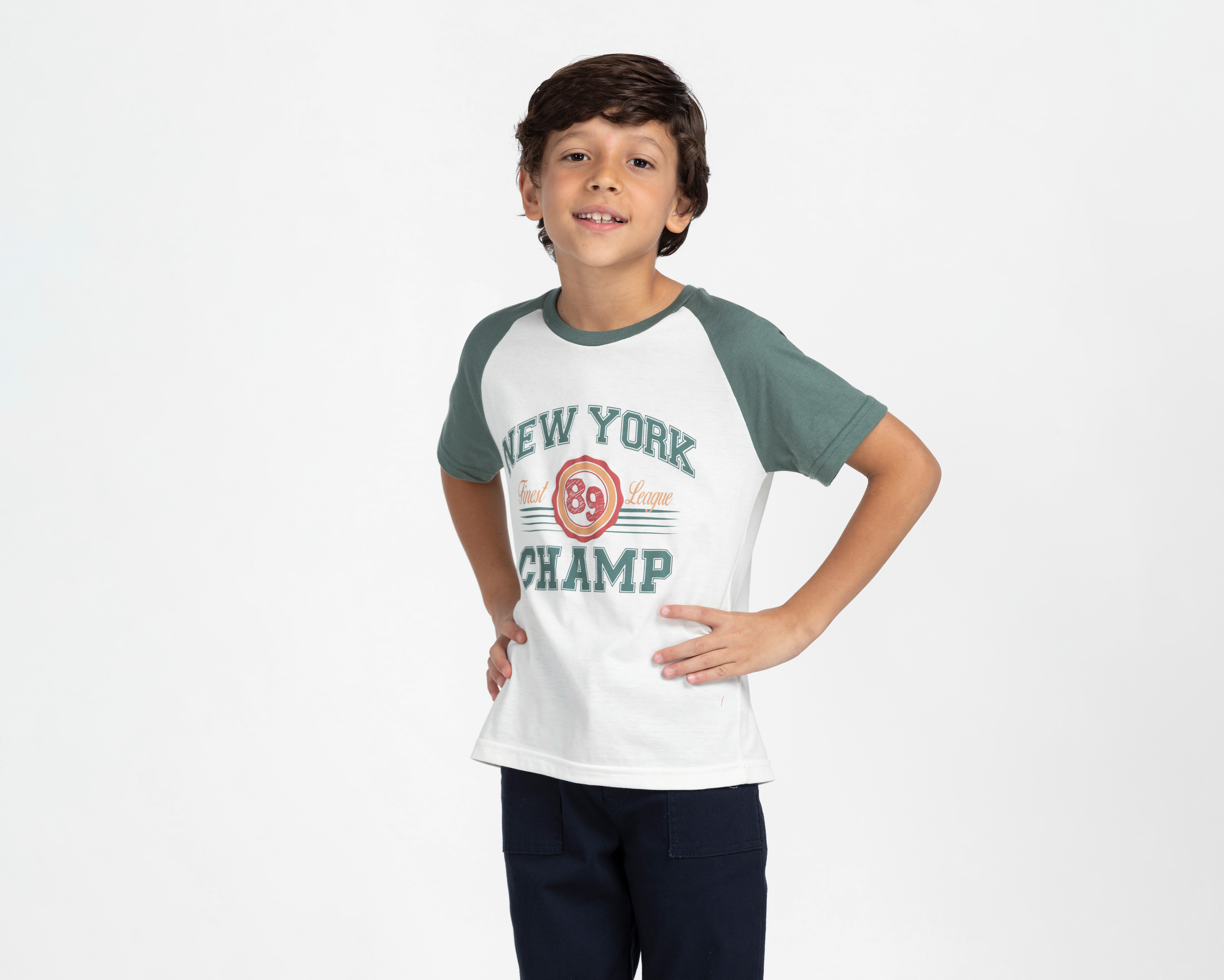 Playera Refill Manga Corta Estampada para Niño