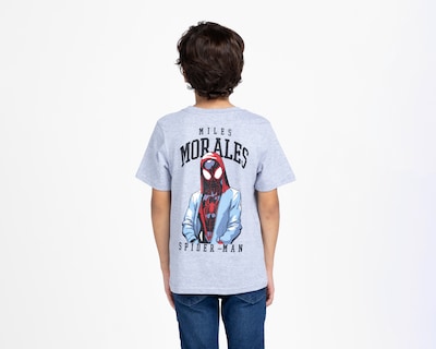 Foto 2 | Foto 2 | Playera de Cuello Redondo Gris Marvel Spider-Man para Niño