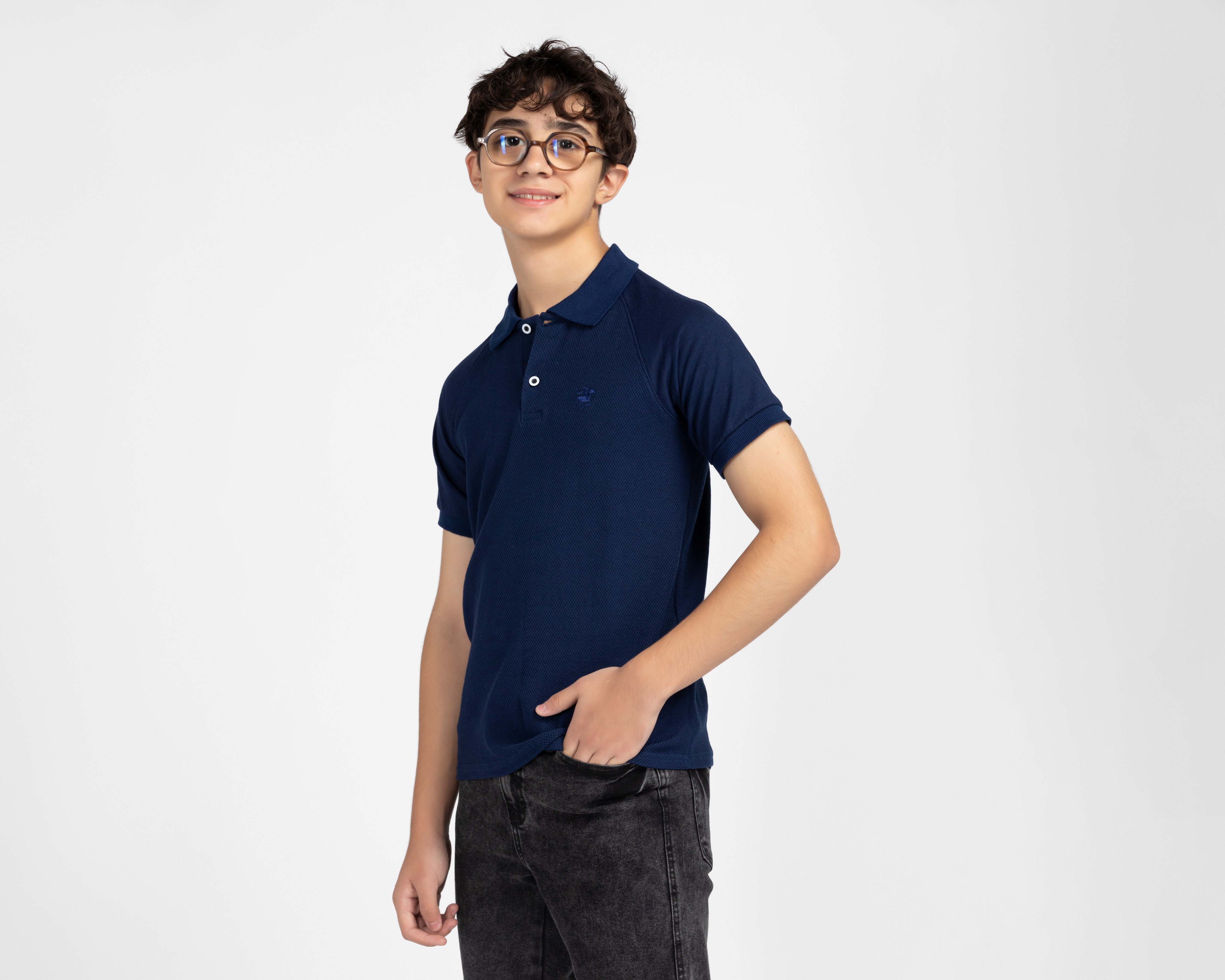 Foto 2 pulgar | Foto 1 | Playera Polo York Team Polo Club Manga Corta Azul para Hombre