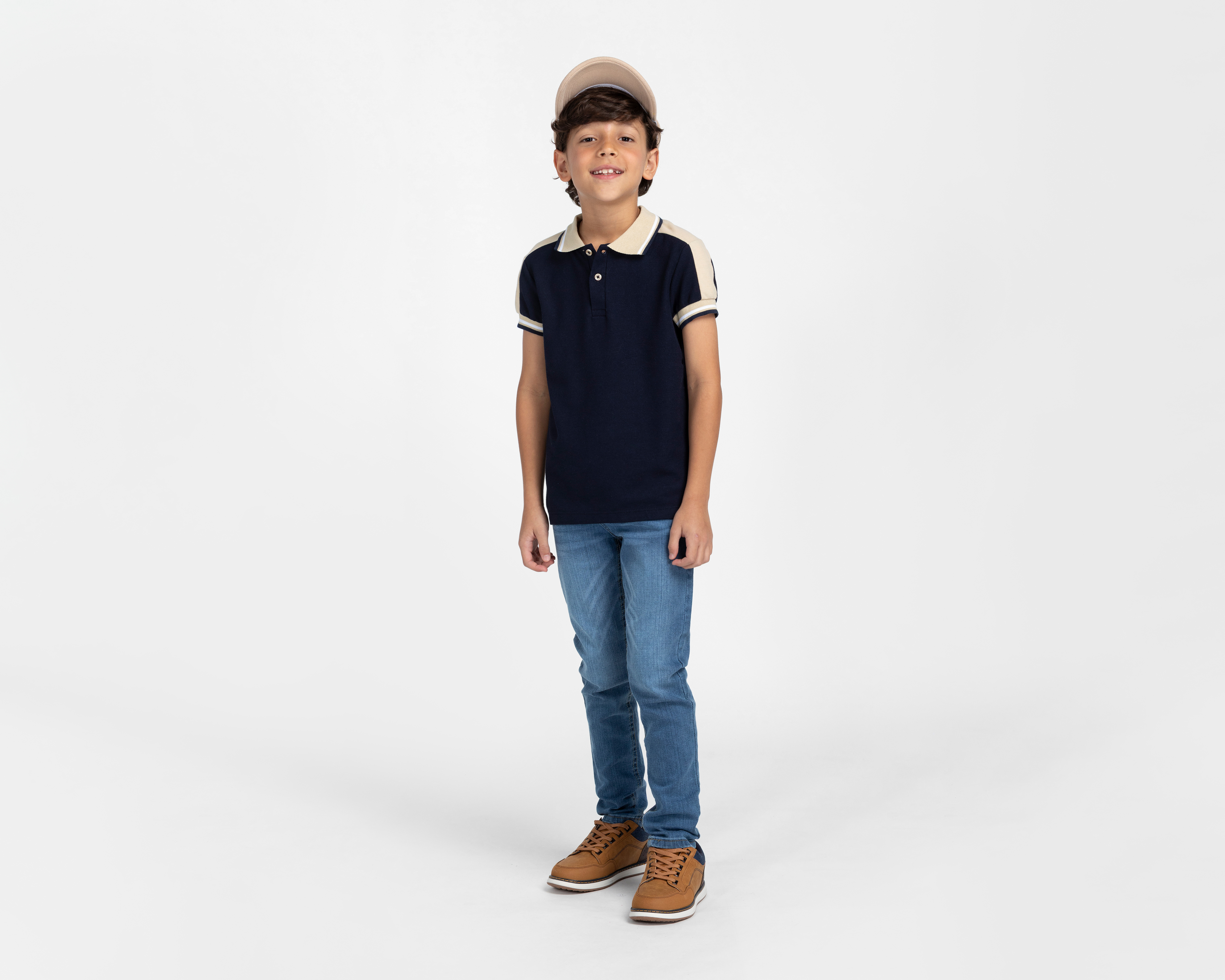 Foto 2 | Foto 2 | Playera Polo Refill Manga Corta Azul Marino para Niño