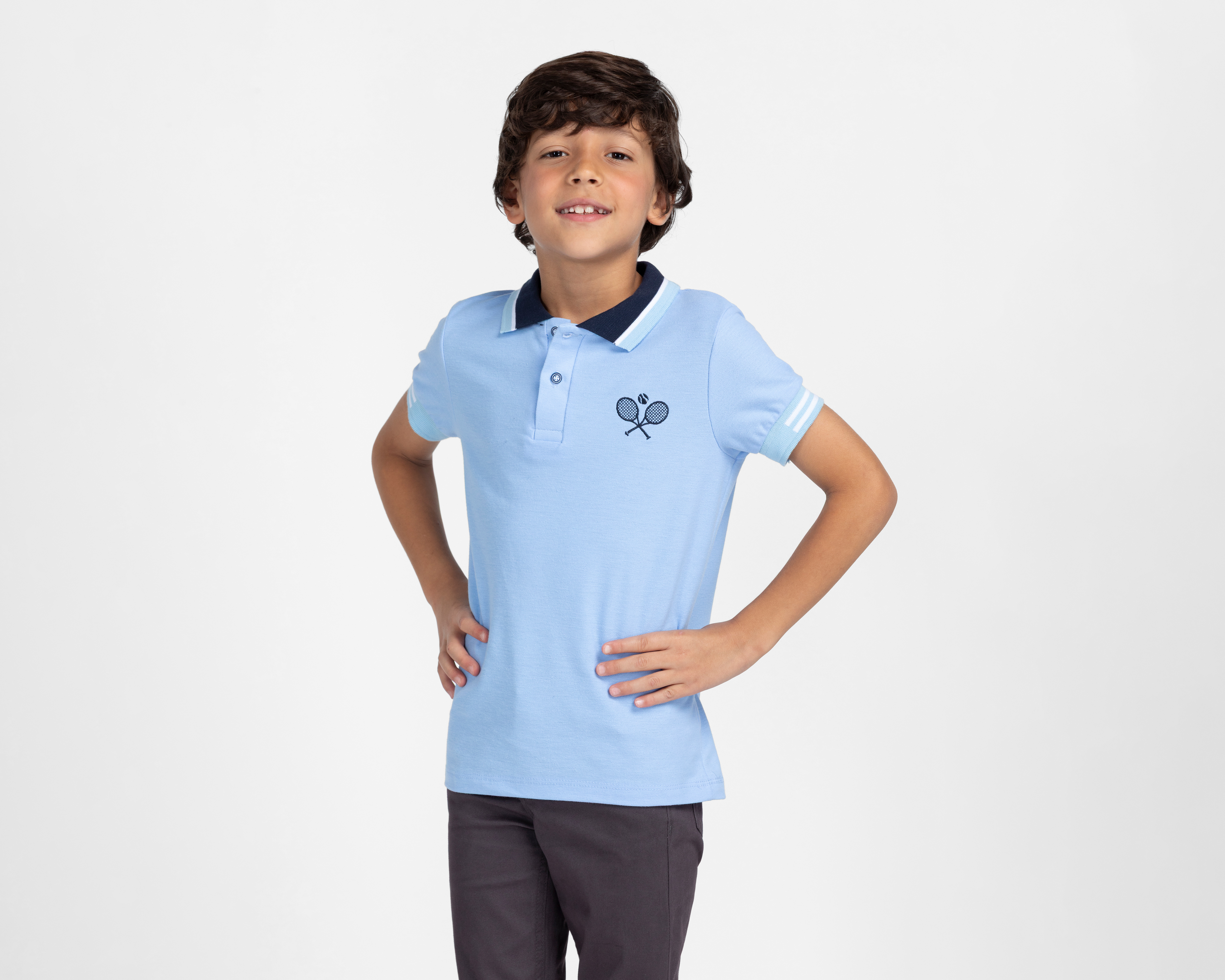Playera Polo Refill Azul para Niño