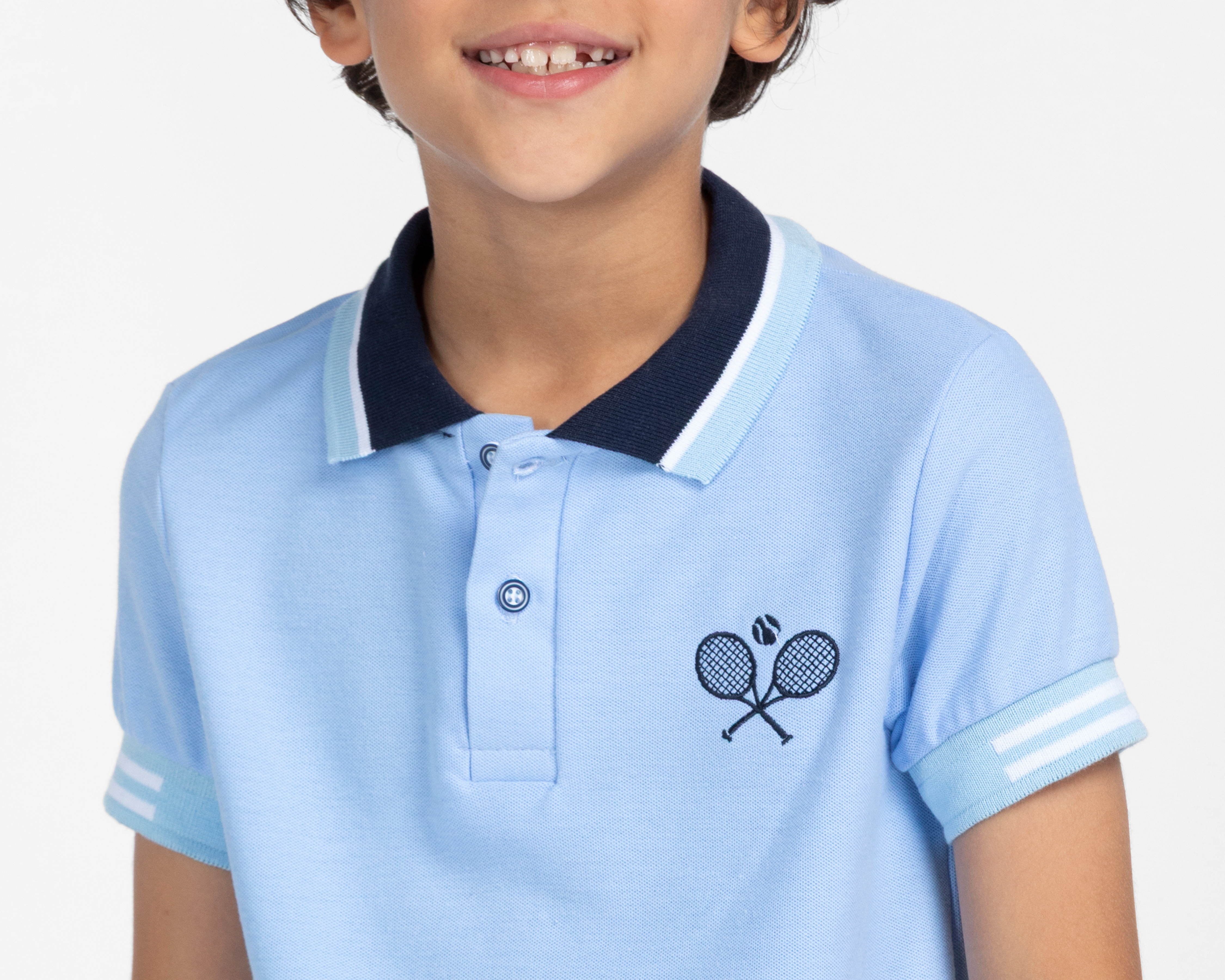 Foto 5 pulgar | Foto 4 | Playera Polo Refill Azul para Niño