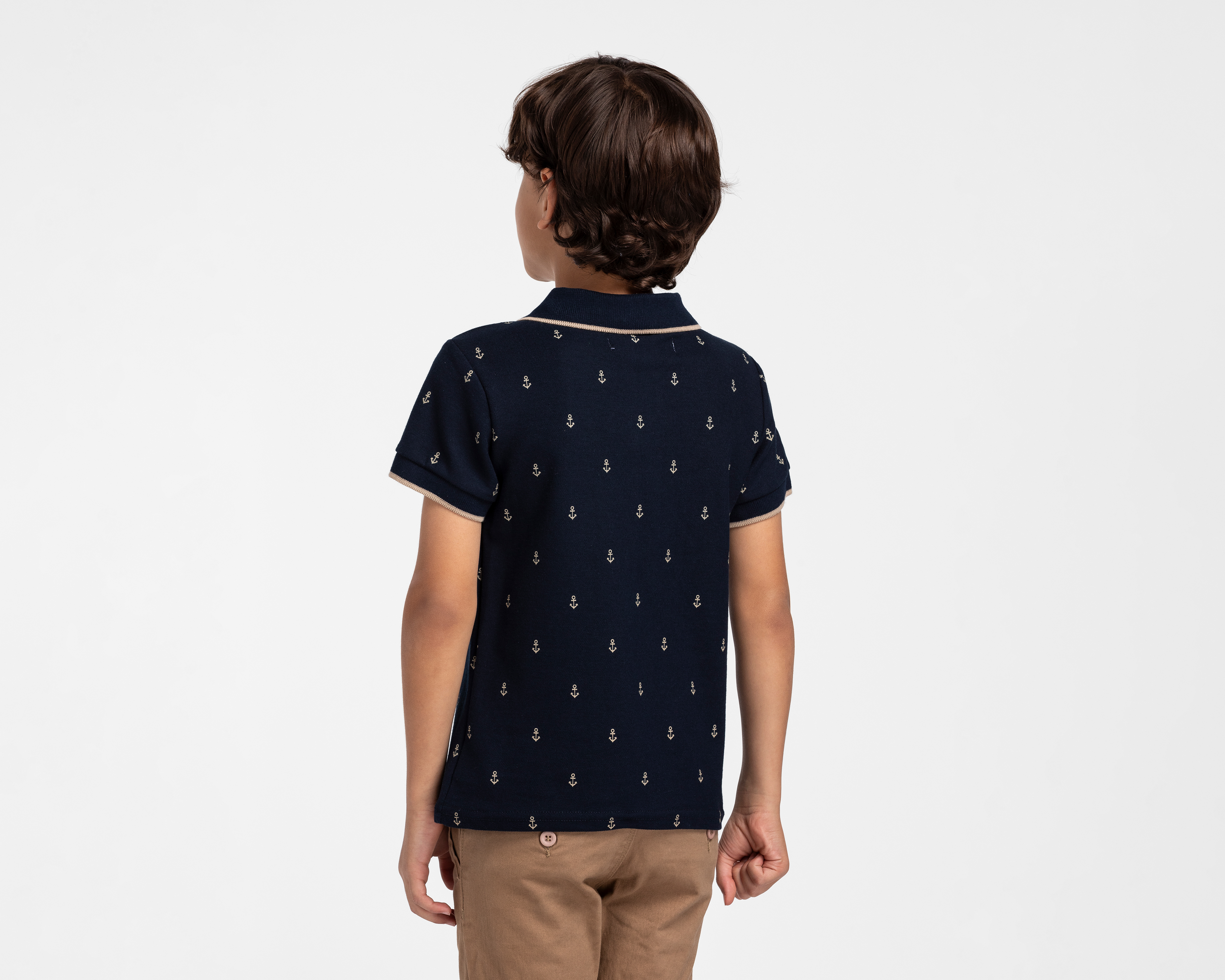 Foto 4 pulgar | Foto 3 | Playera Polo Refill Azul Marino para Niño