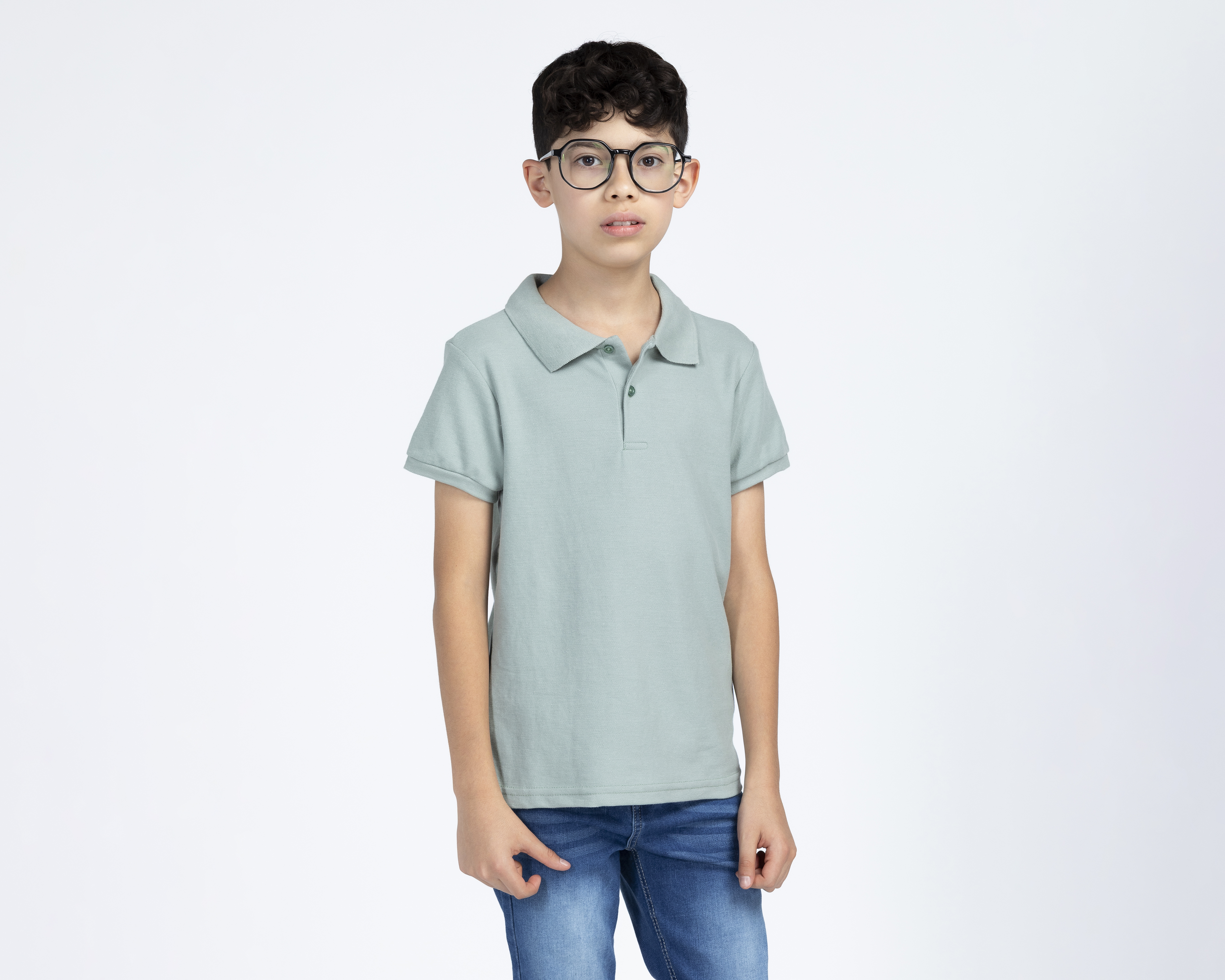 Foto 2 pulgar | Foto 1 | Playera Polo Refill Verde para Niño