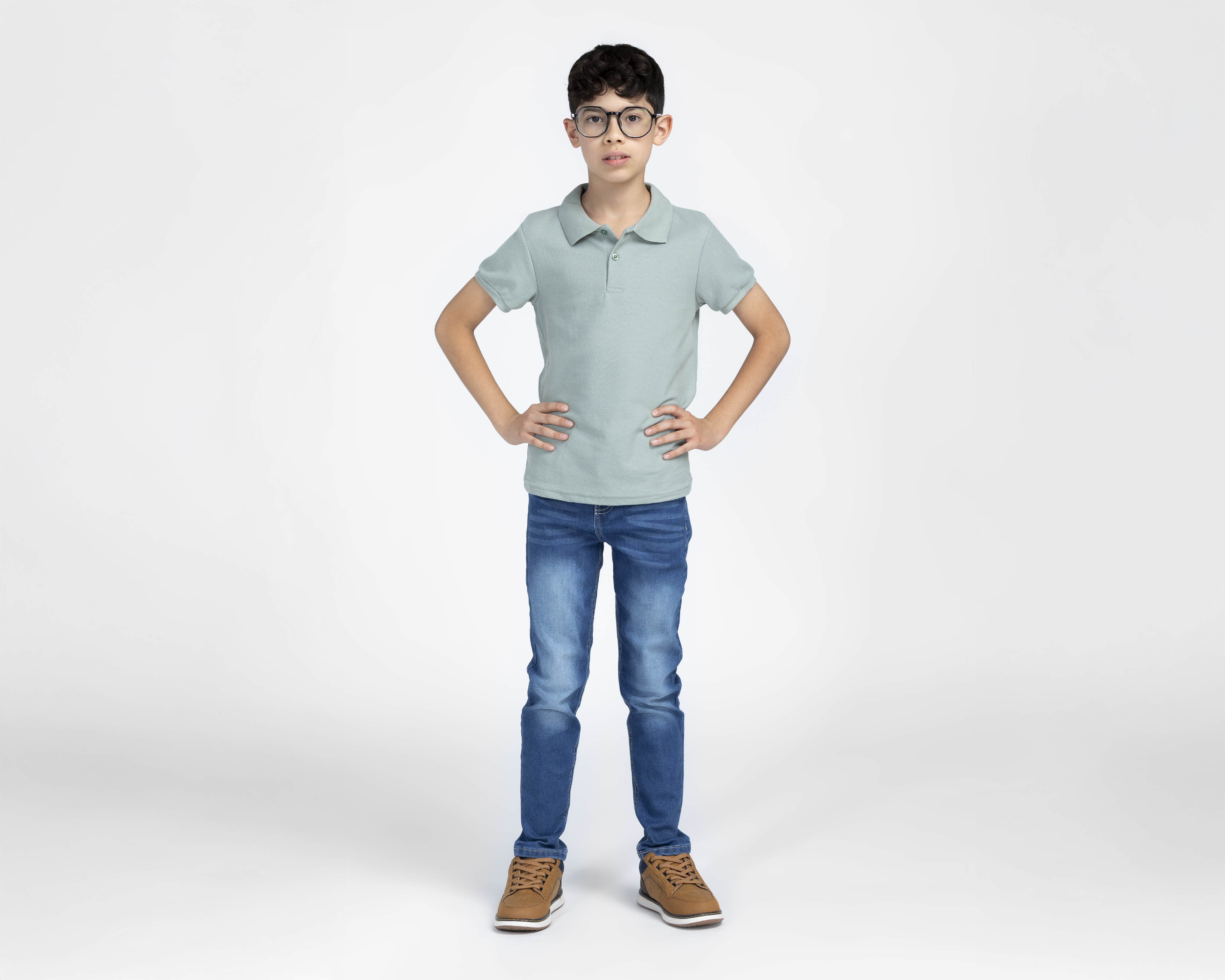 Foto 3 pulgar | Foto 2 | Playera Polo Refill Verde para Niño