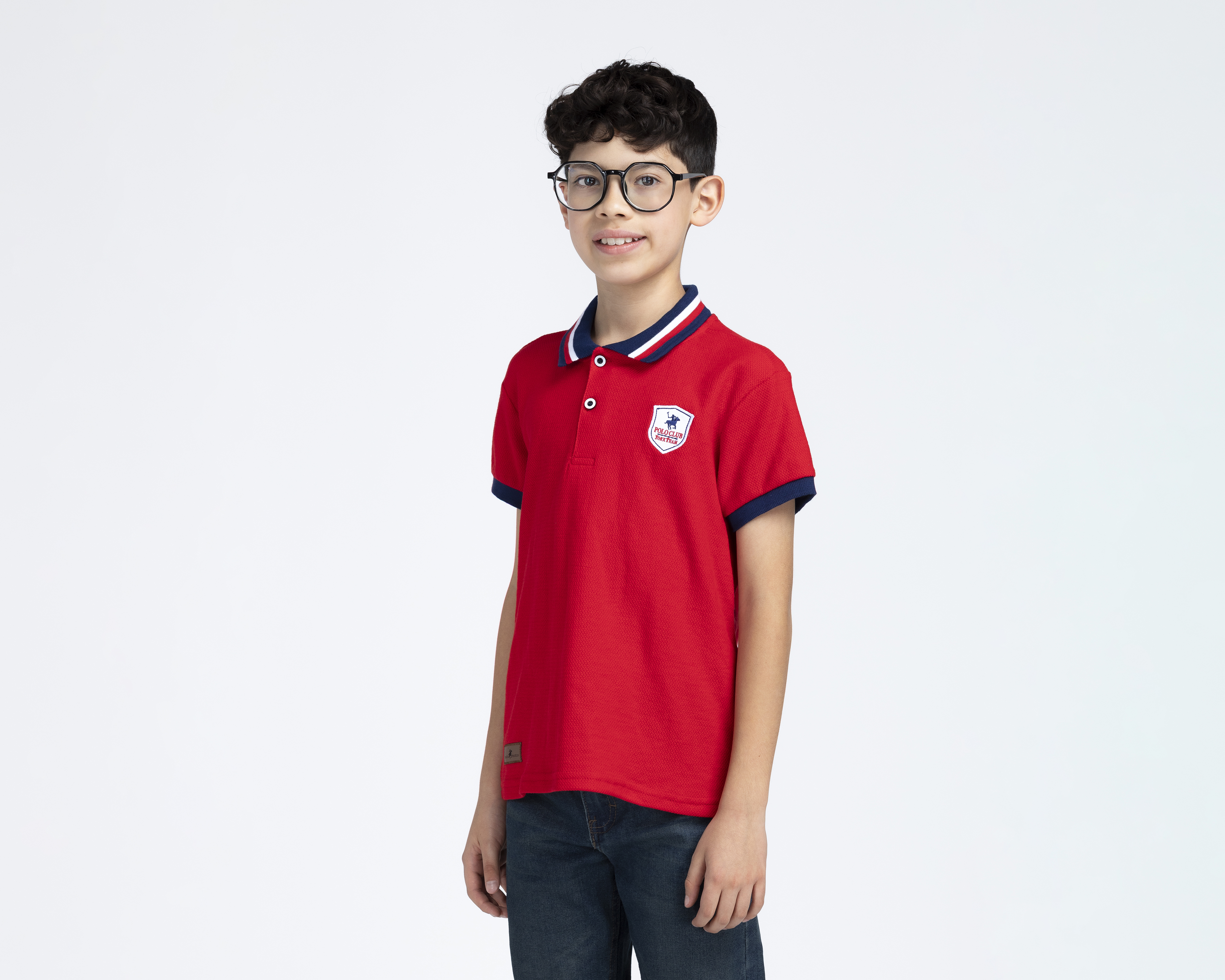 Playera Polo York Team Polo Club Roja para Niño