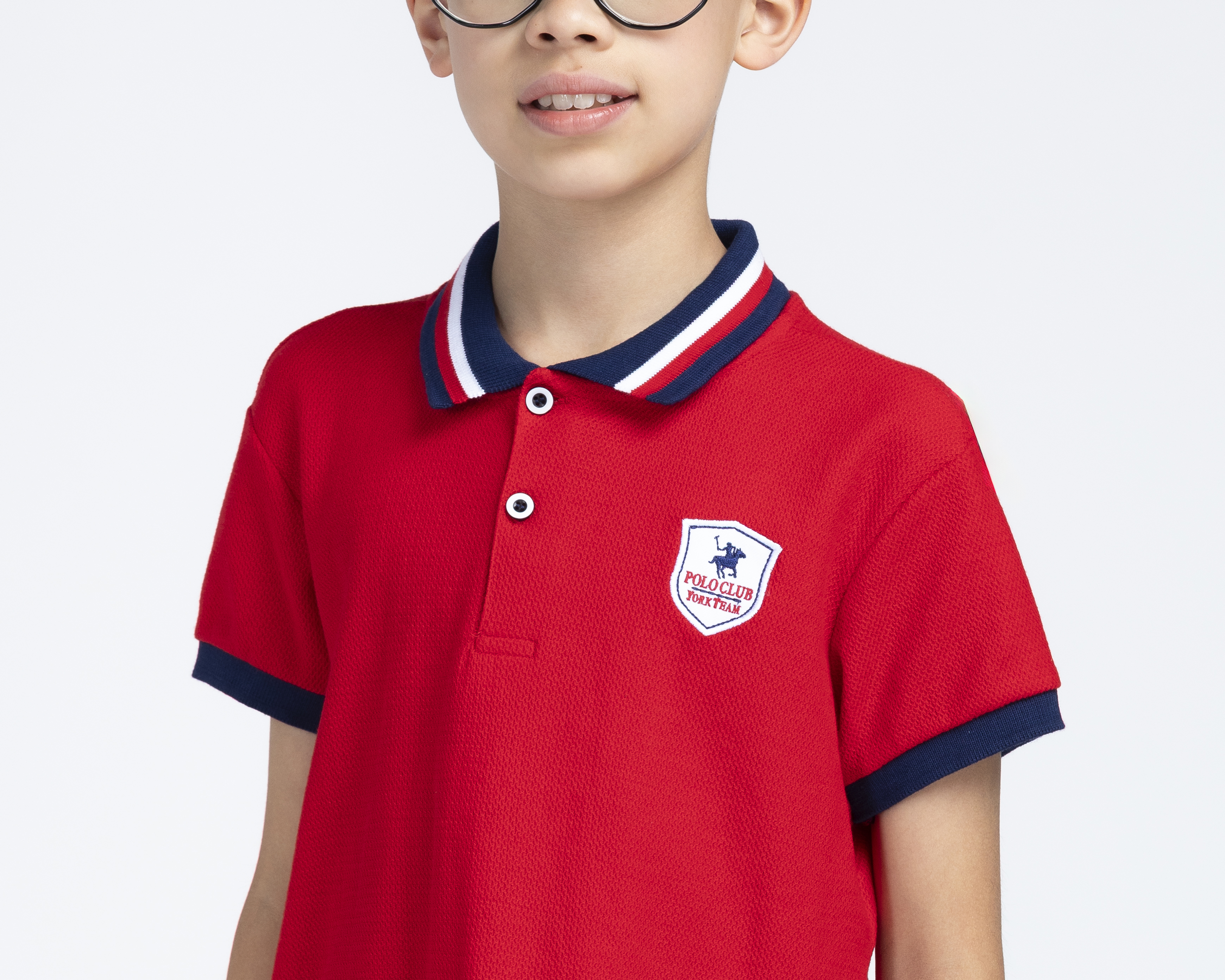 Foto 4 | Foto 4 | Playera Polo York Team Polo Club Roja para Niño