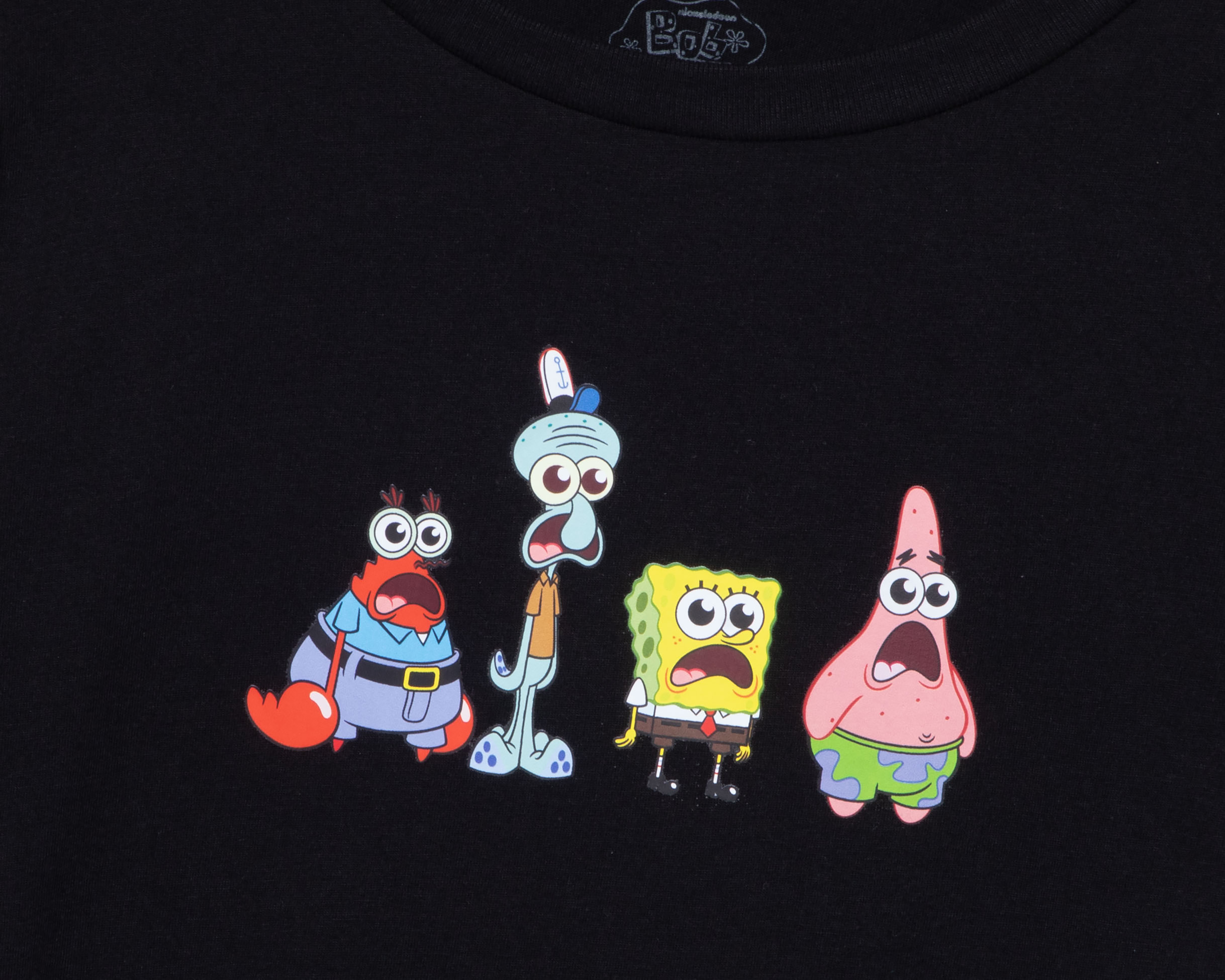 Foto 4 pulgar | Foto 3 | Playera de Cuello Redondo Negra Bob Esponja Juvenil