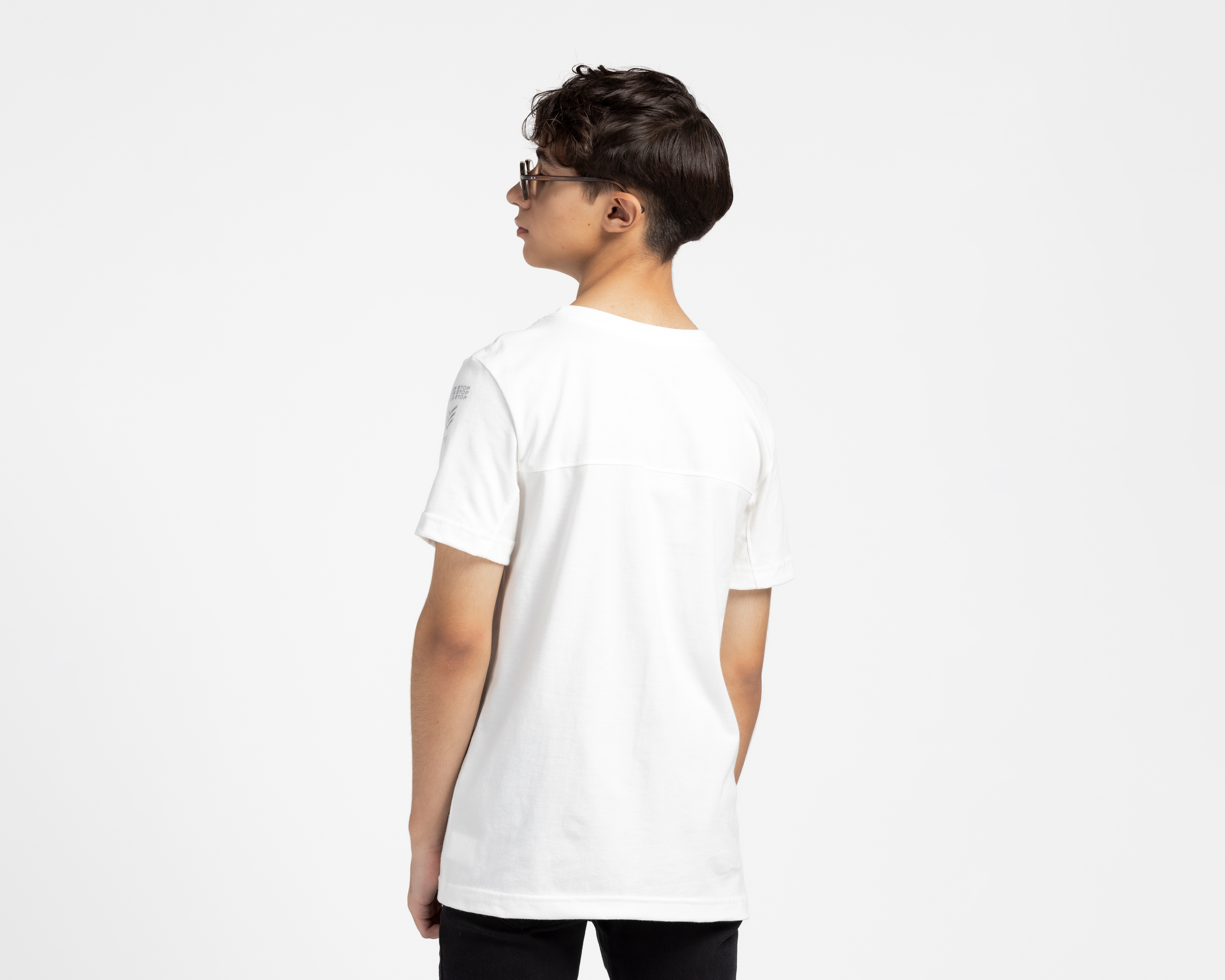 Foto 3 | Foto 3 | Playera Cuello Redondo Neo*City Blanca para Niño