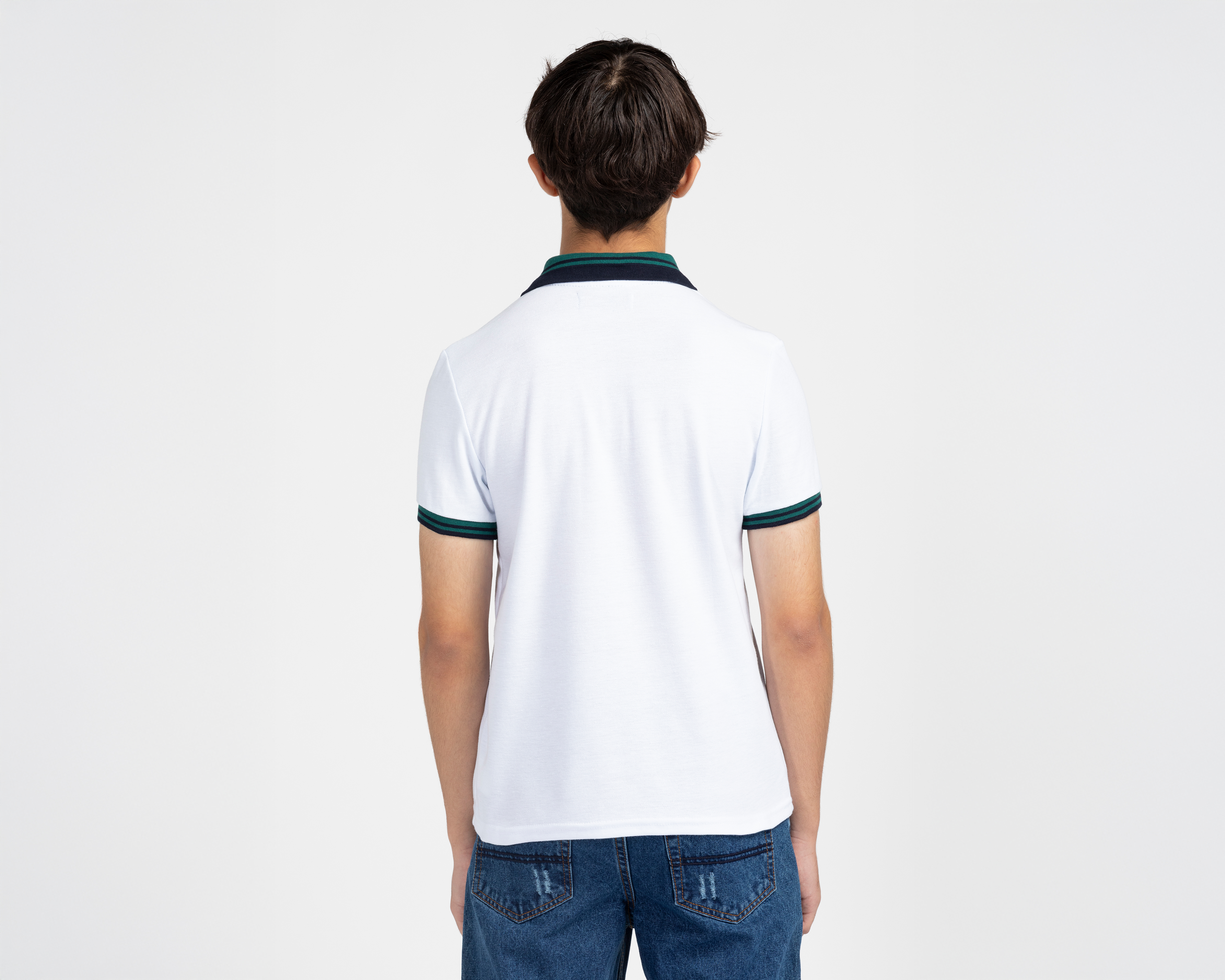 Foto 4 pulgar | Foto 3 | Playera Cuello Polo Blanca York Team Polo Club Juvenil