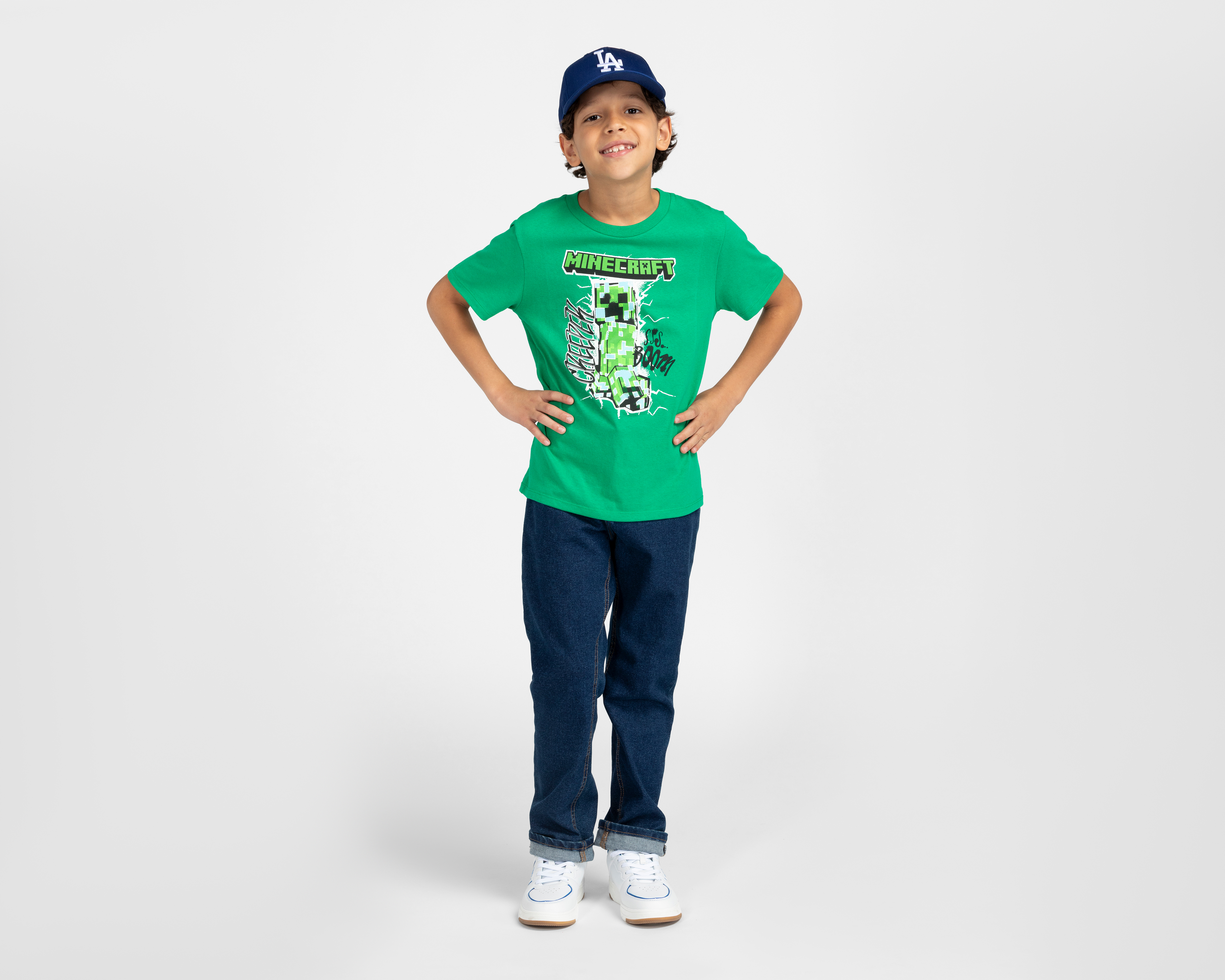 Foto 2 | Foto 2 | Playera de Cuello Redondo Verde Minecraft para Niño