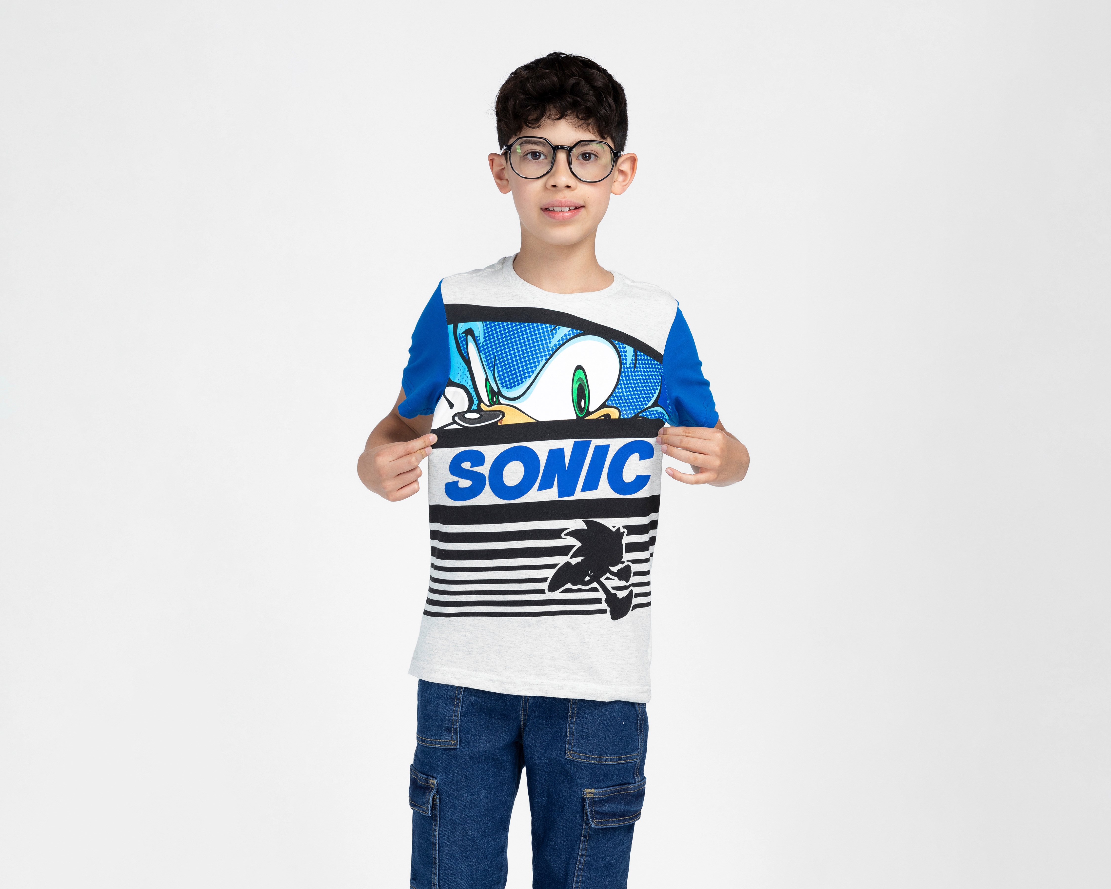 Playera Sonic Manga Corta Estampada para Niño