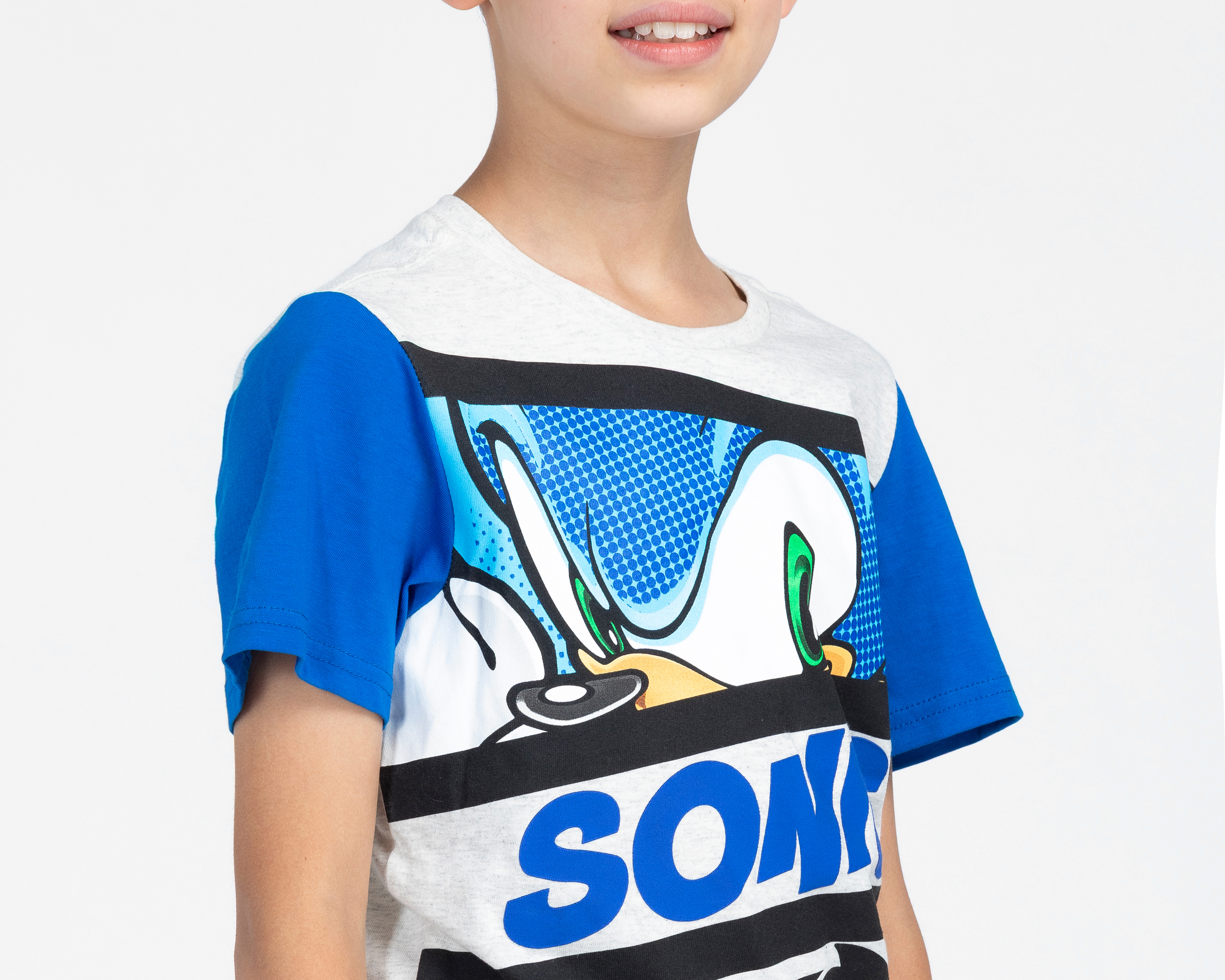 Foto 4 pulgar | Foto 3 | Playera Sonic Manga Corta Estampada para Niño