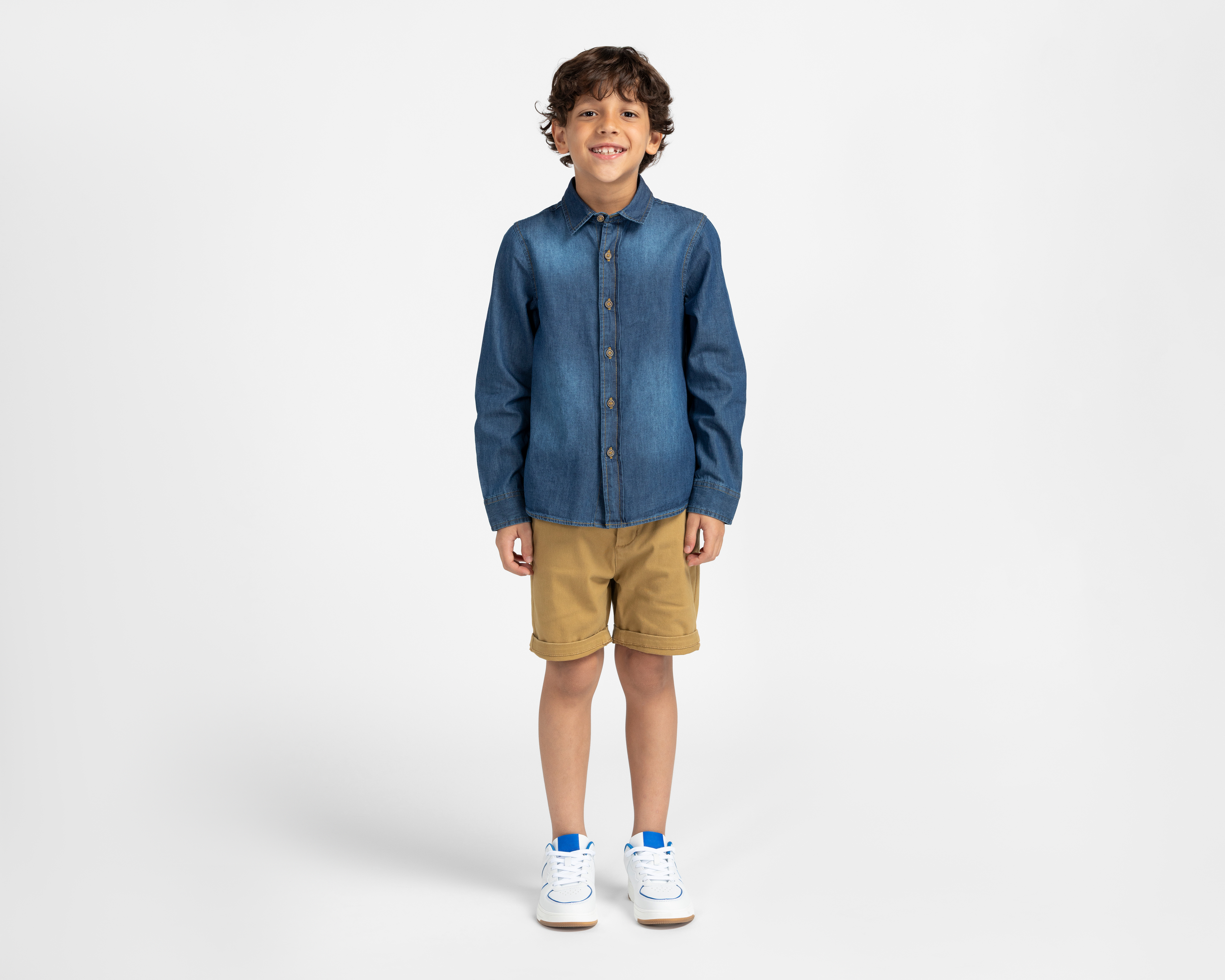Foto 2 | Foto 2 | Camisa Cuello Americano Azul Refill para Niño