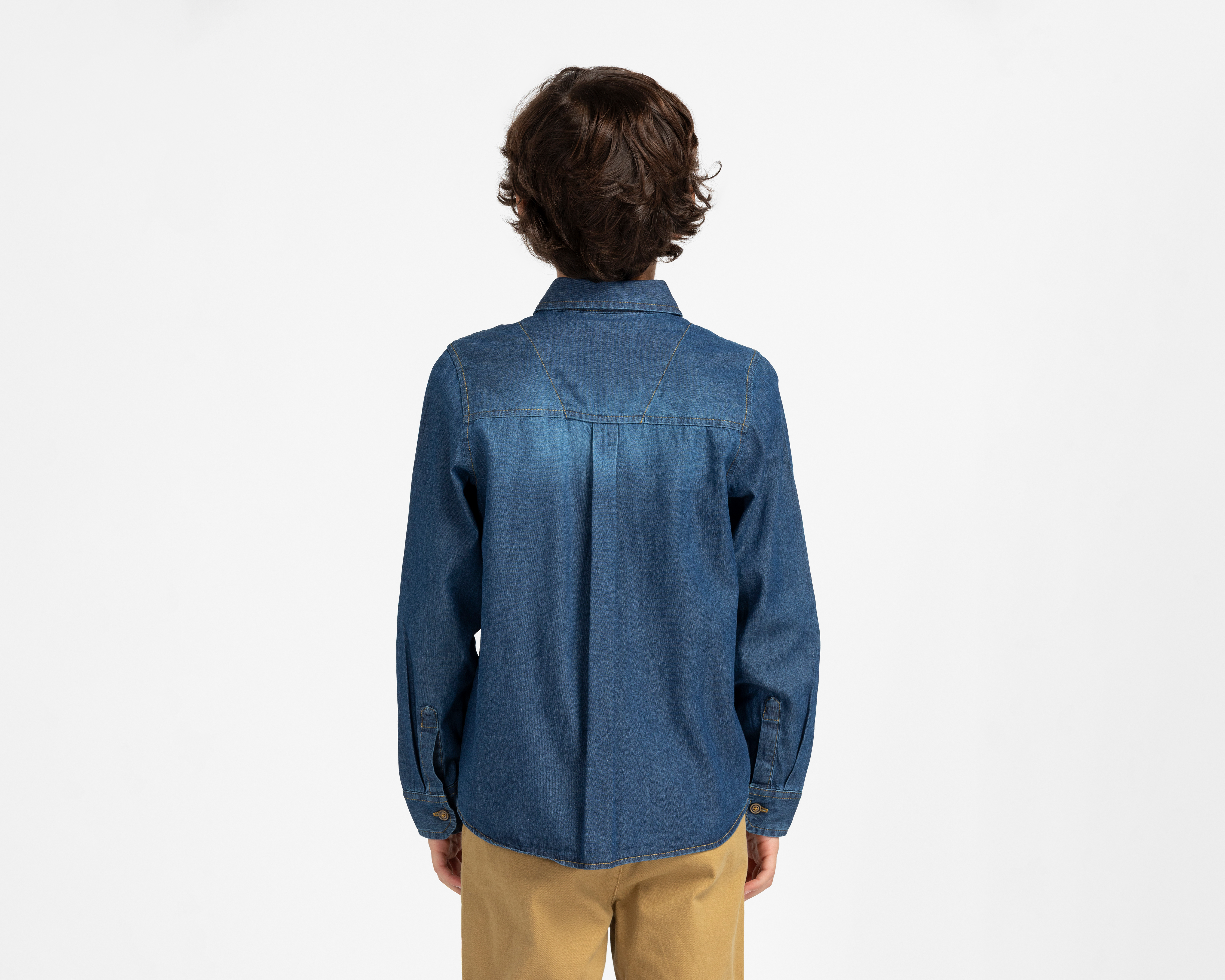 Foto 3 | Foto 3 | Camisa Cuello Americano Azul Refill para Niño