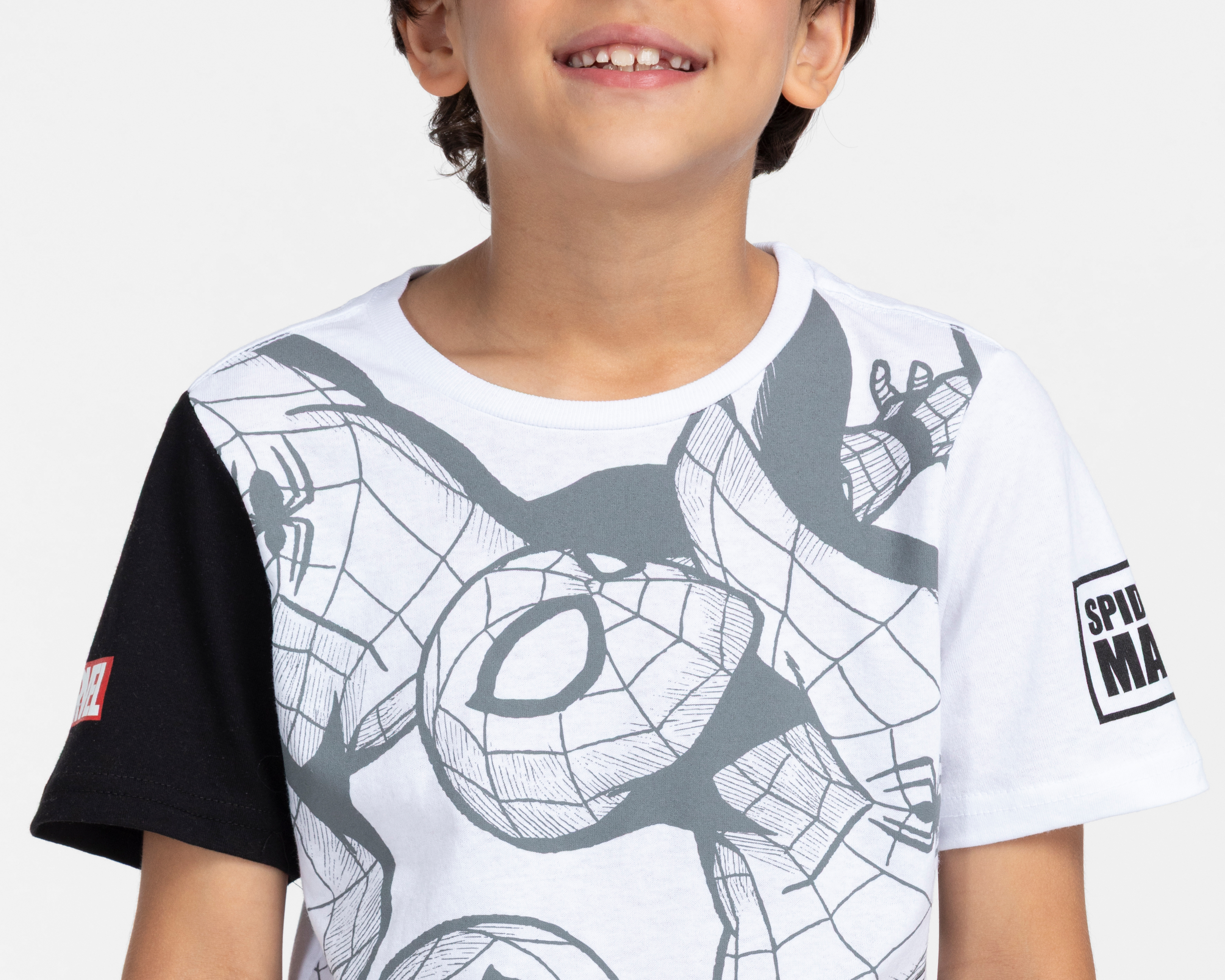 Foto 4 pulgar | Foto 3 | Playera Cuello Redondo Blanca Marvel Spider-Man para Niño