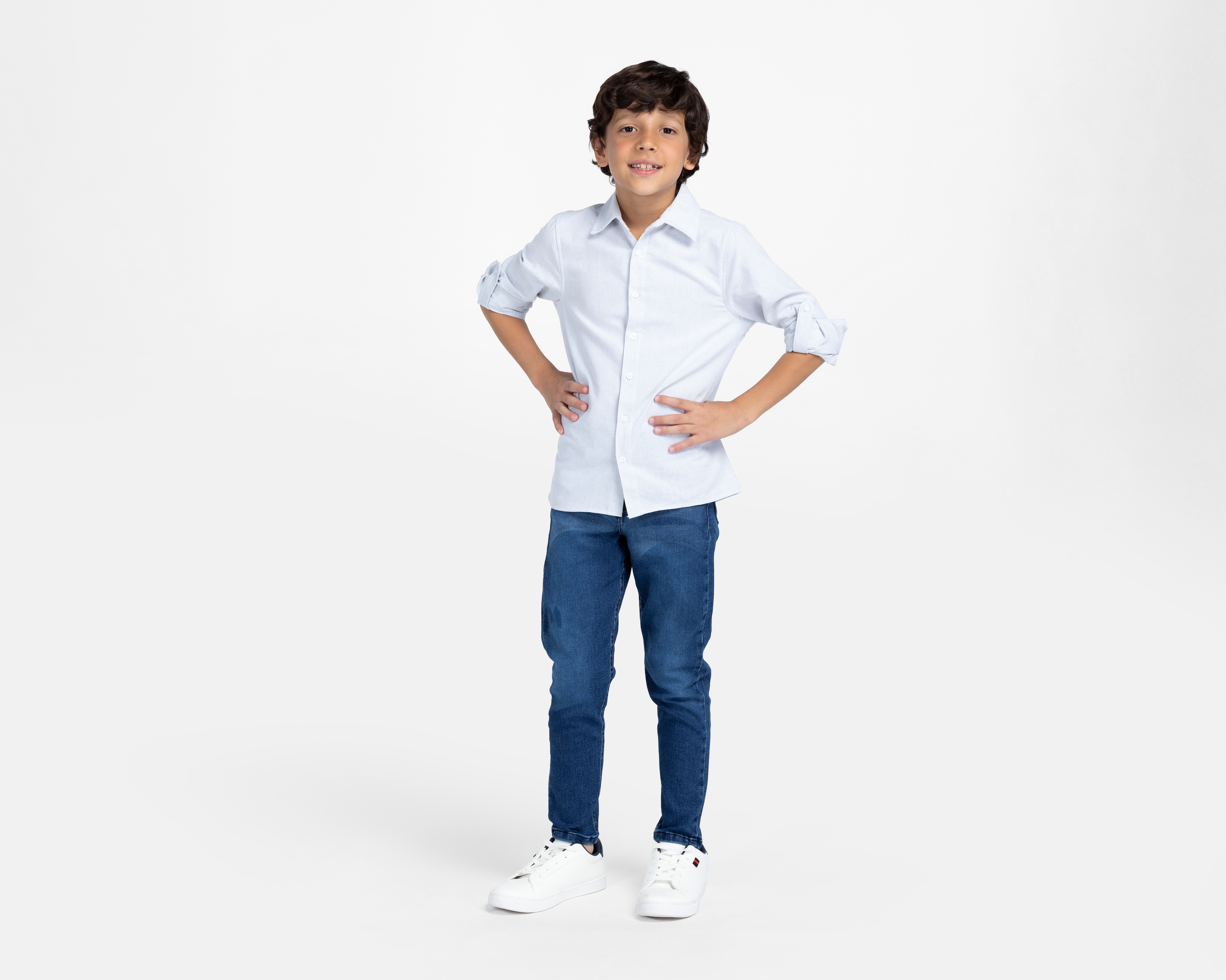 Foto 2 | Foto 2 | Camisa Cuello Americano Gris Refill para Niño