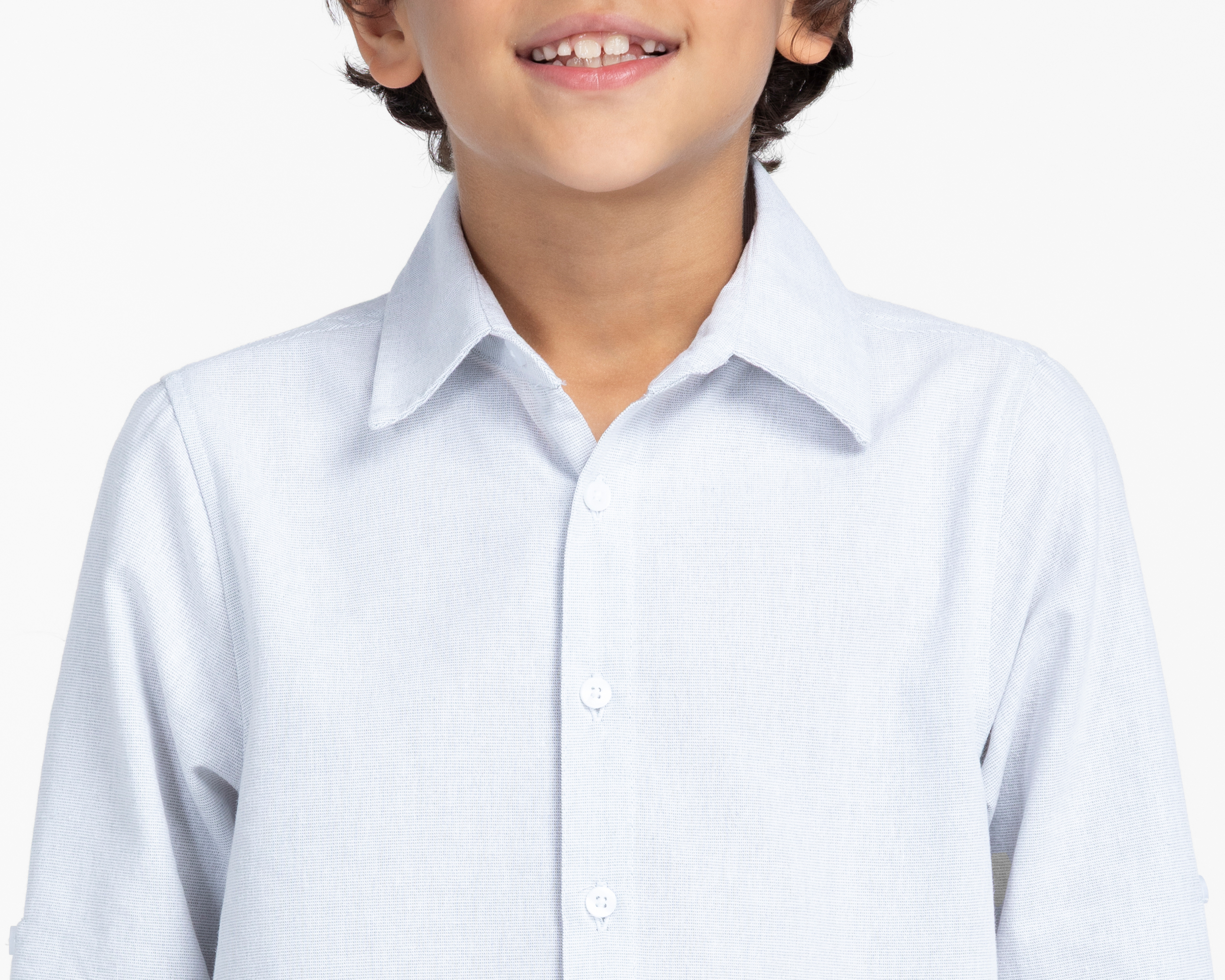 Foto 5 pulgar | Foto 4 | Camisa Cuello Americano Gris Refill para Niño